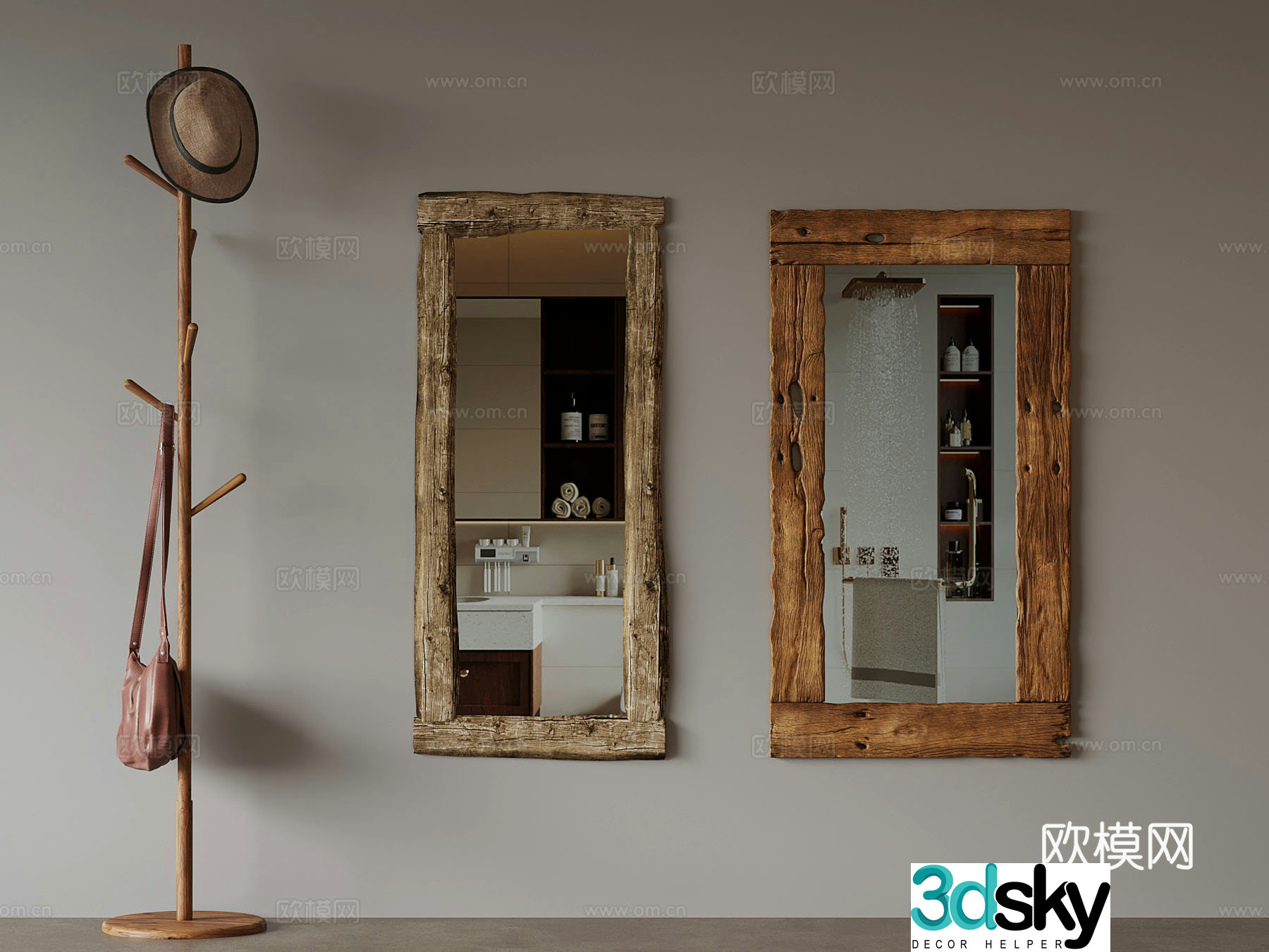 The Mirror of the Miracle Mirror of the Clothes Hanger 3D Model
