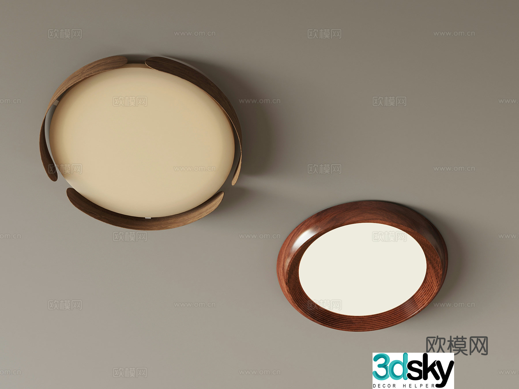 Middle-aged ceiling light 3D model
