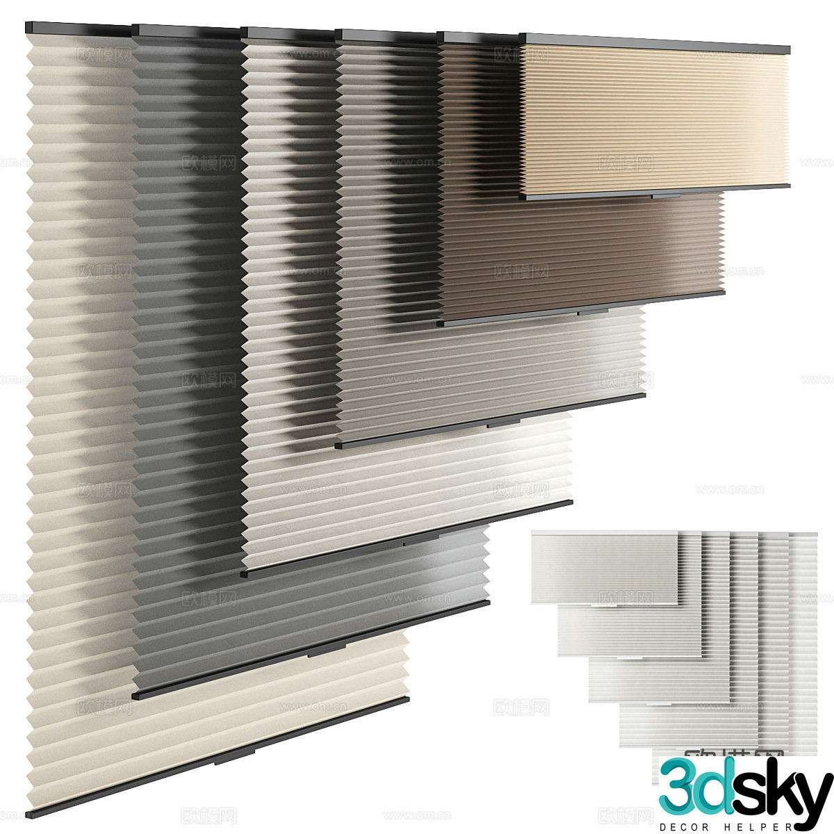 Modern Italian venetian blind 3d model