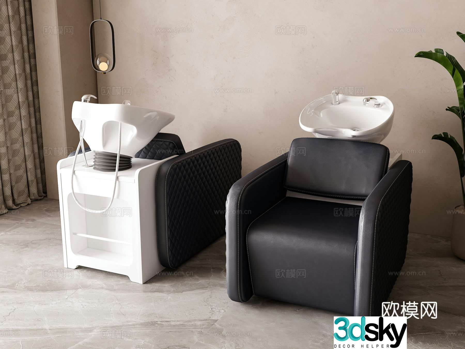 Modern shampoo sofa 3d model