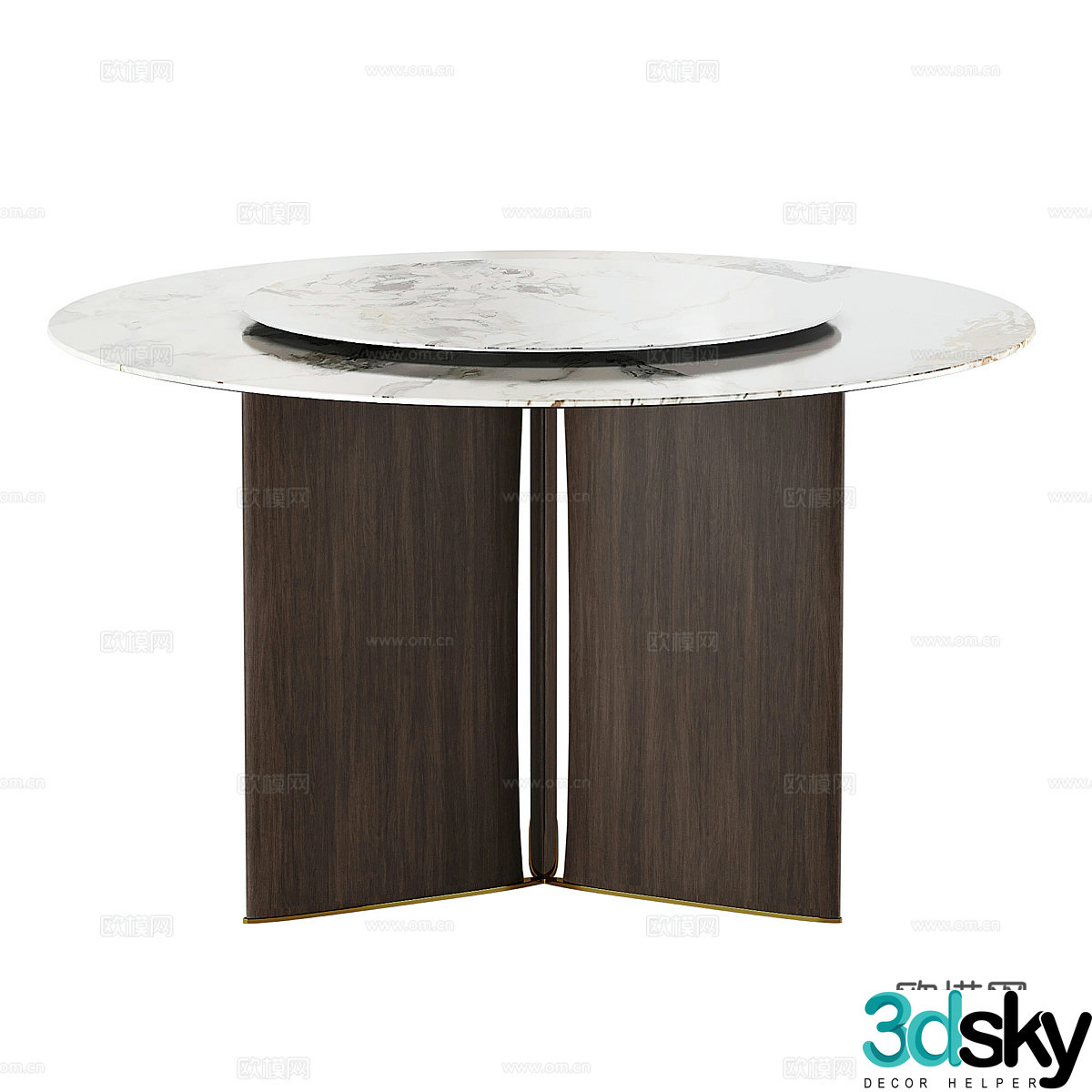 New Chinese OM dining table 3D model