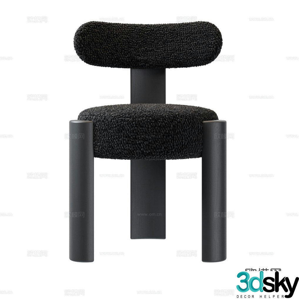 Modern Italian single chair 3d model