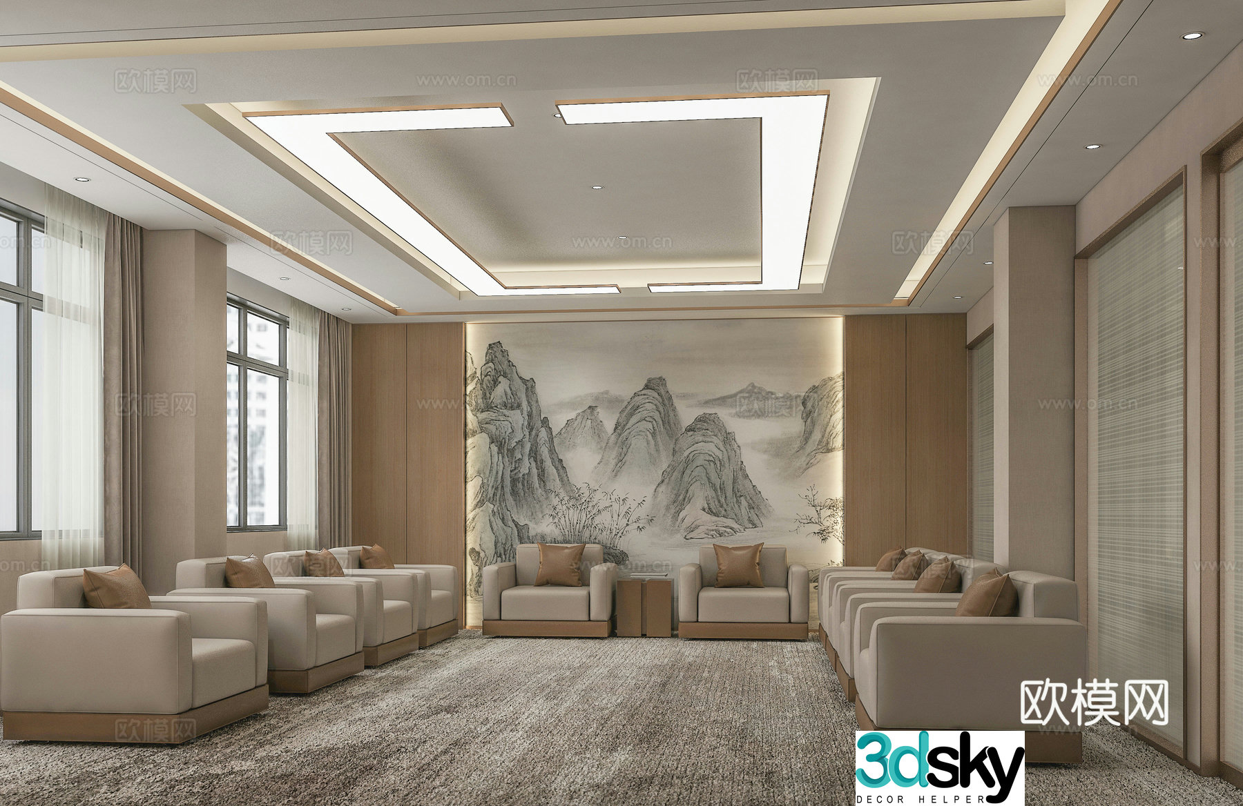 New Chinese VIP reception room 3D model