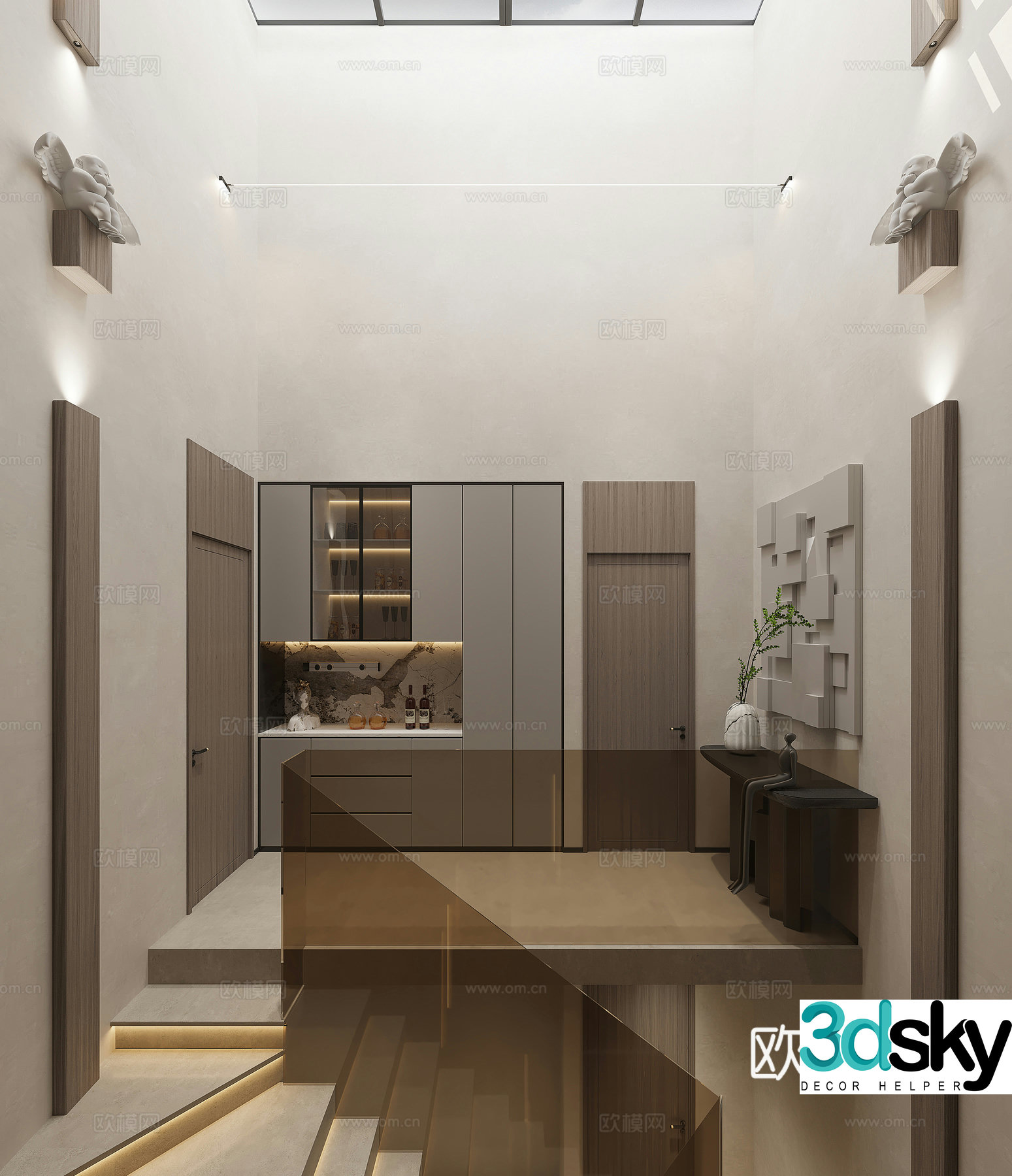 Modern entrance hallway 3D model