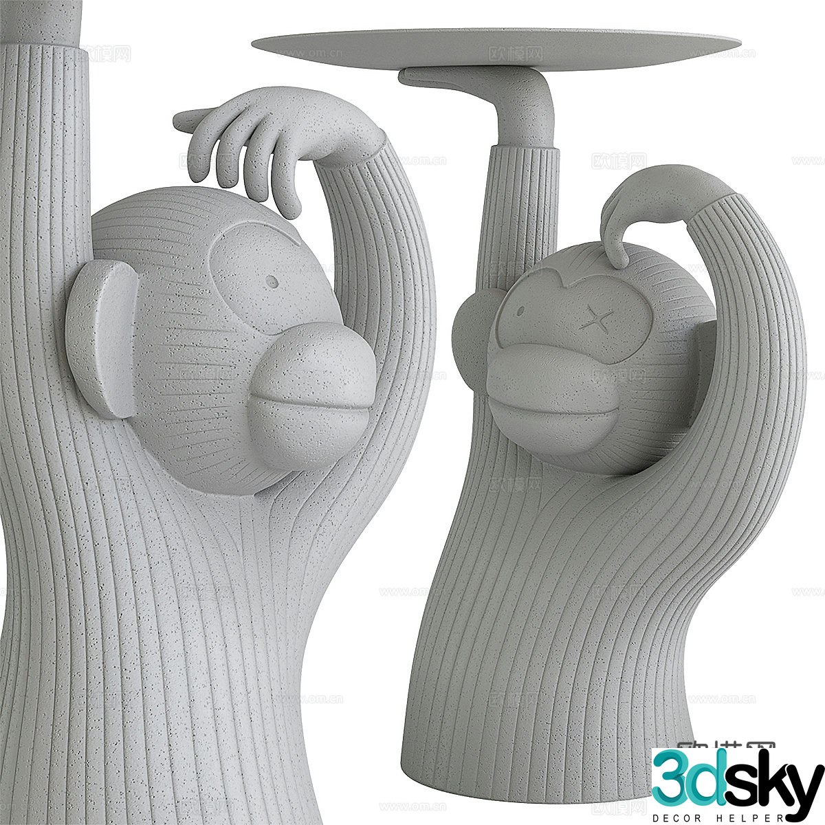Modern monkey side 3D model