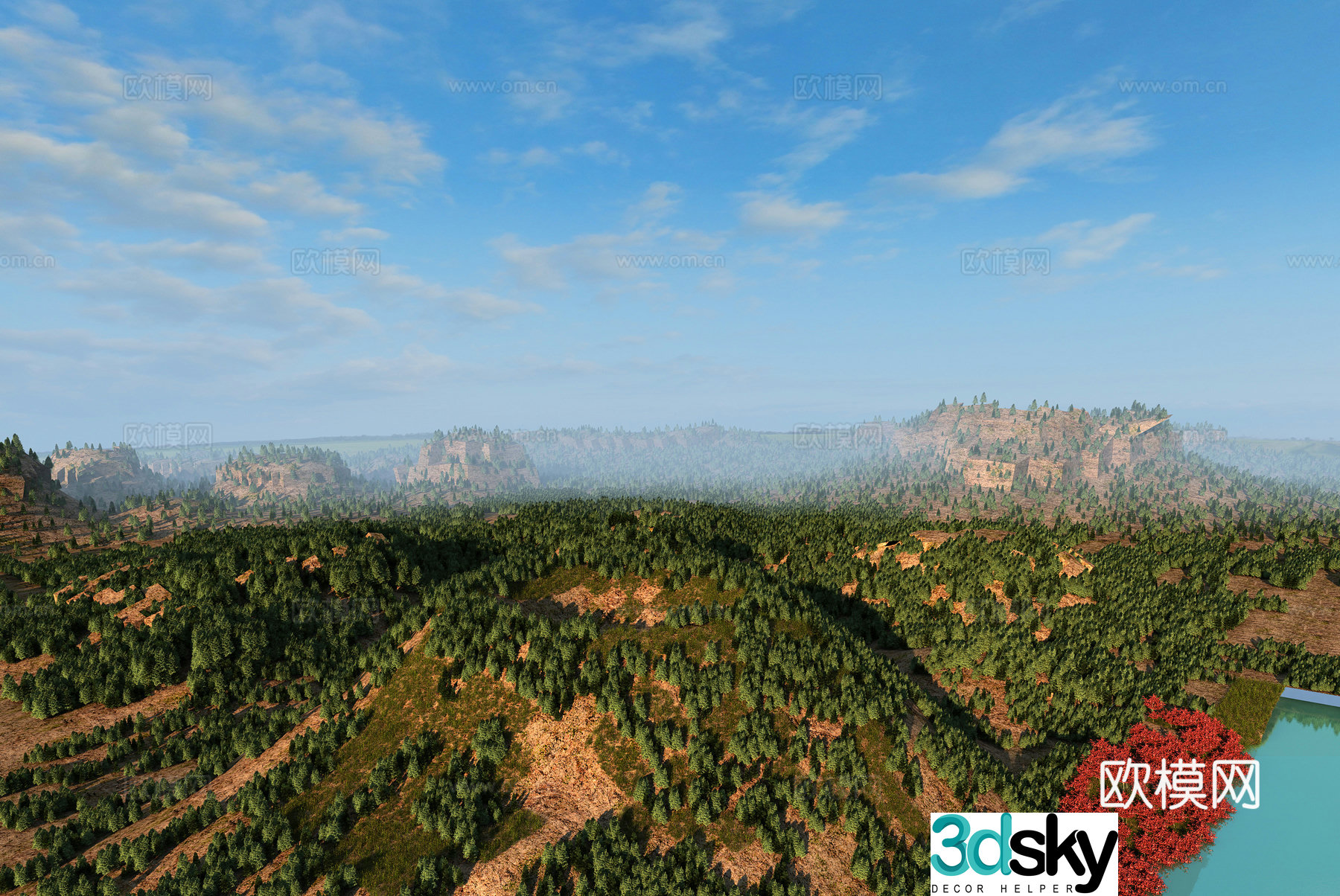 Modern mountain 3d model