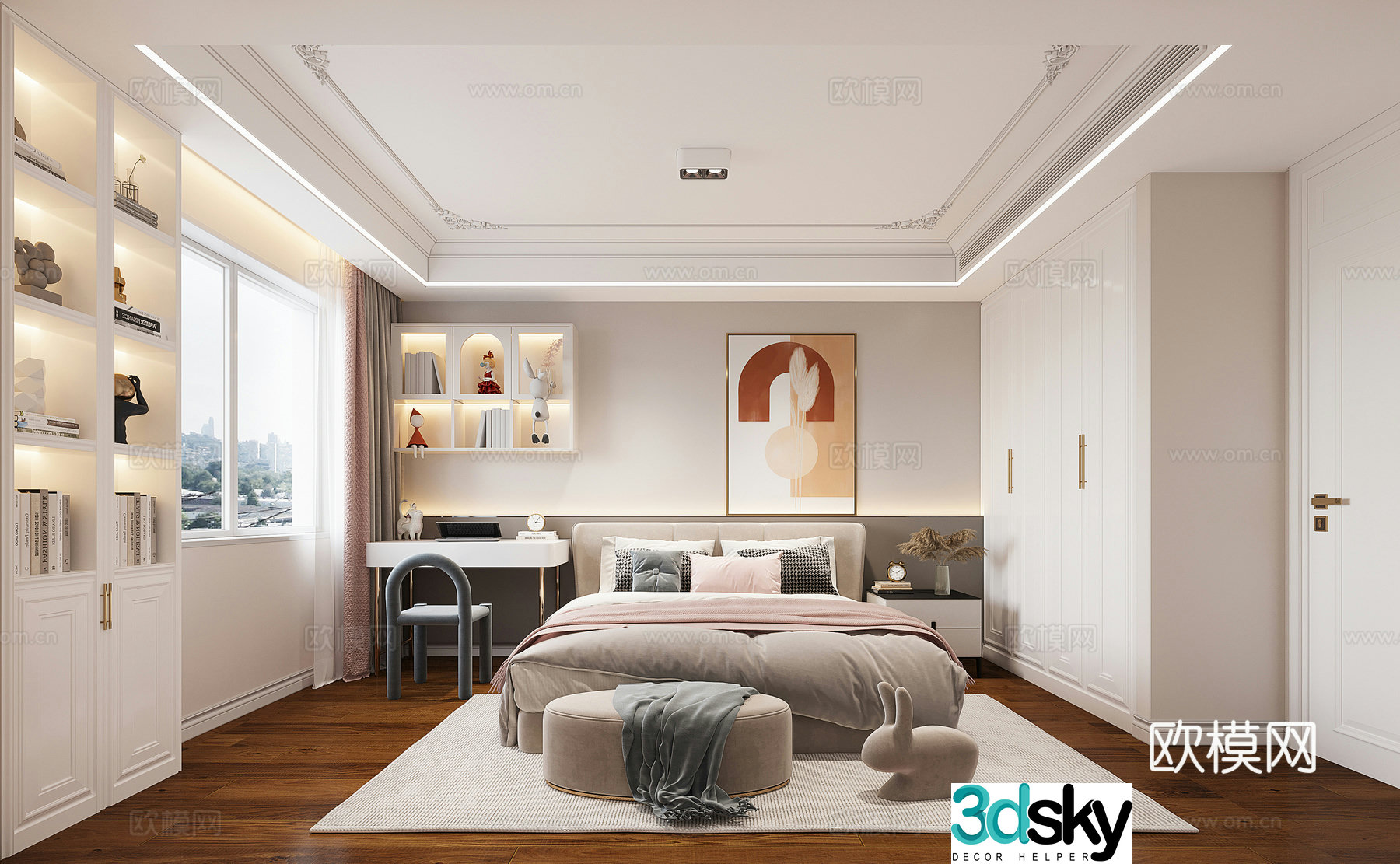American daughter room 3d model