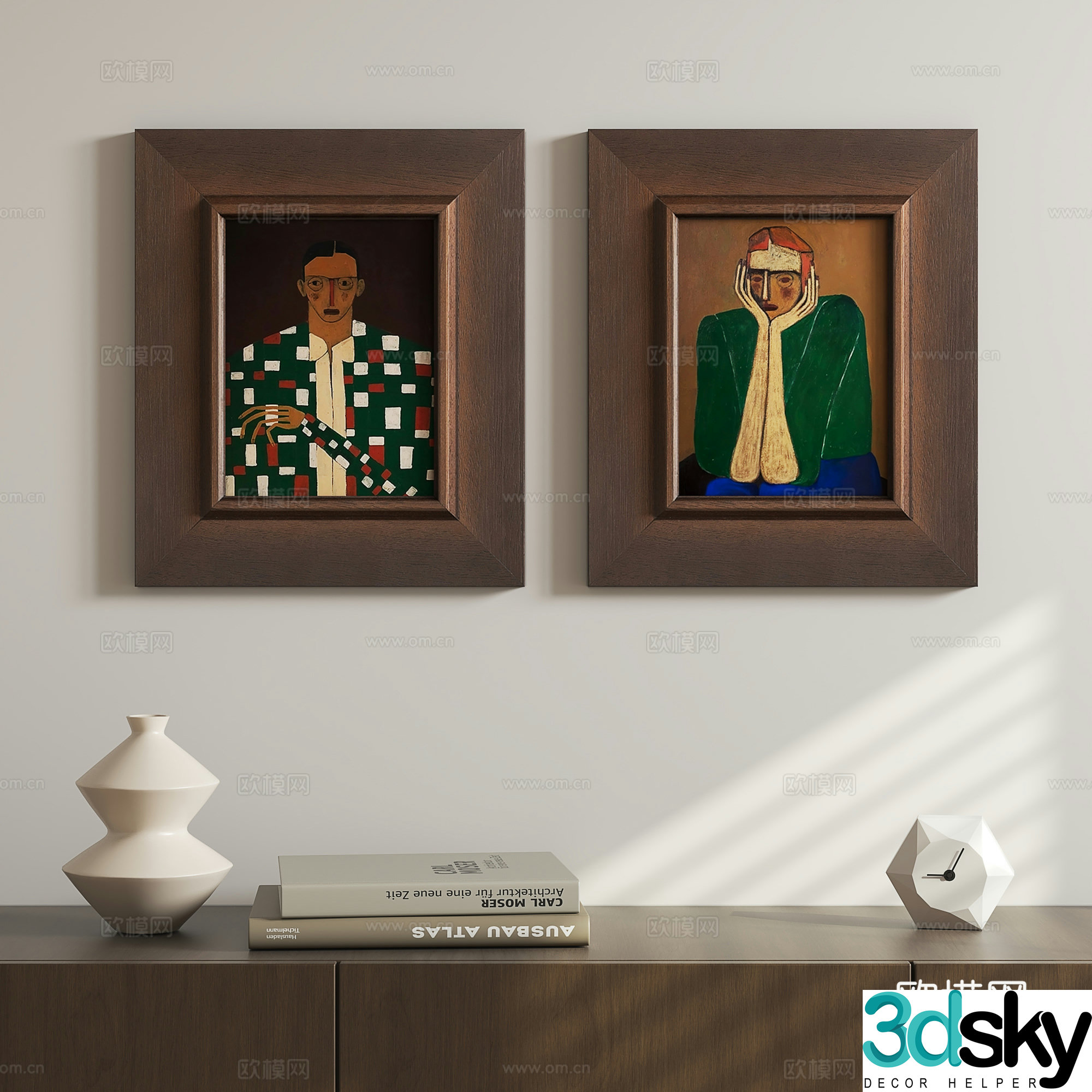 French medieval hanging painting 3D model