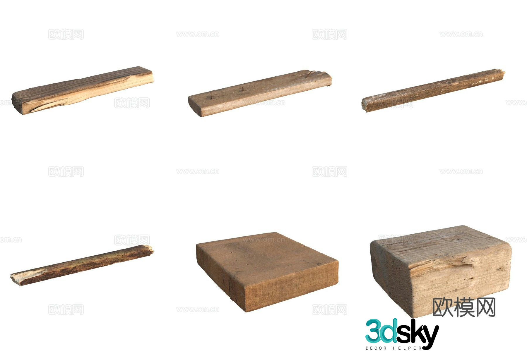 Wood wood plank 3d model