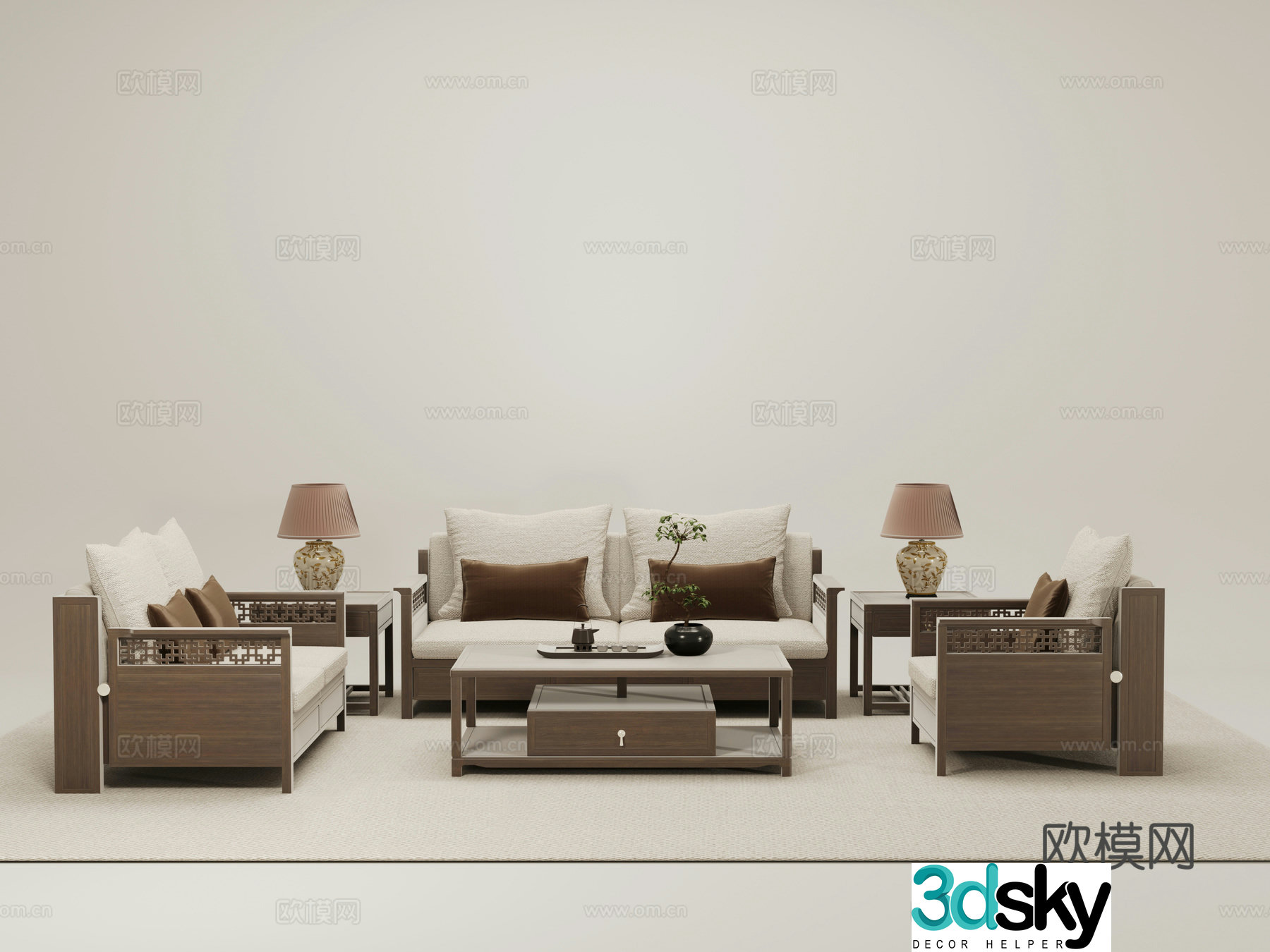 Chinese sofa 3D model