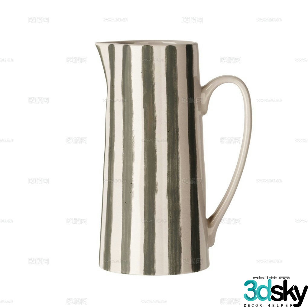 Modern Nordic pot vase 3d model