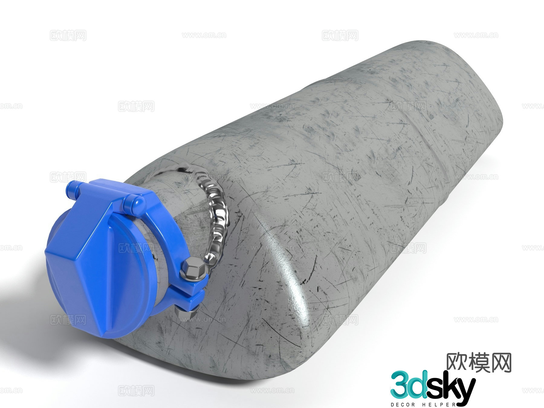 Modern style tin fuel tank 3d model