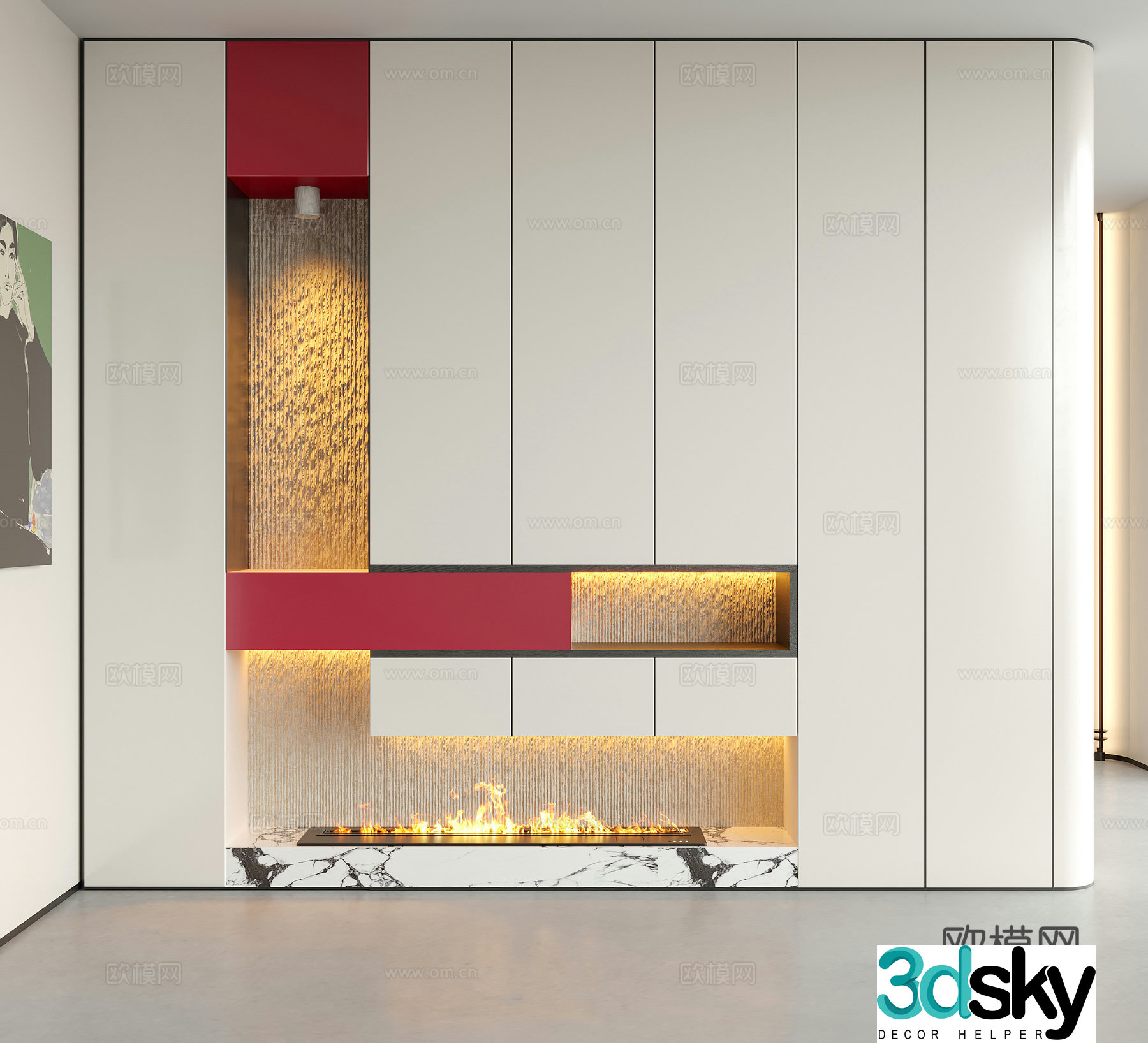 Modern entrance entrance hall decorative entrance hall shoe cabinet 3d model