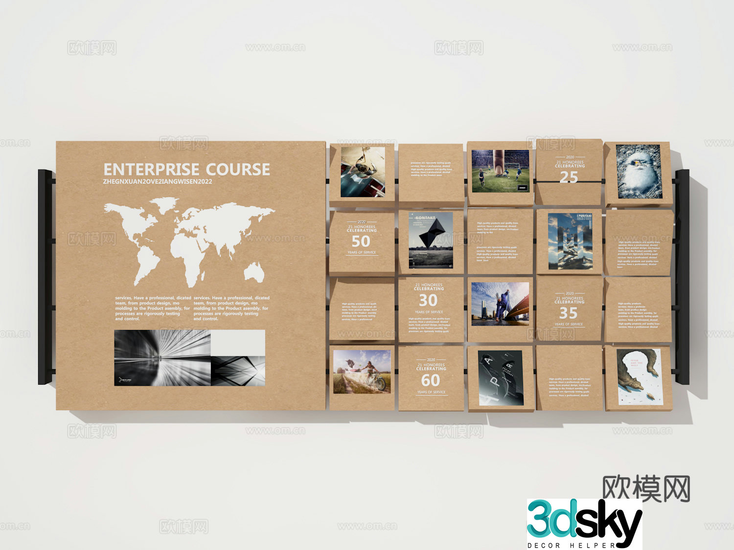 3D wall decoration model