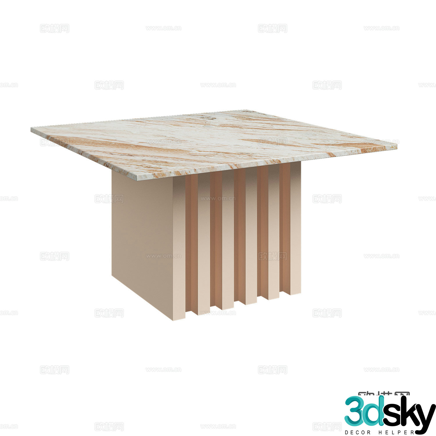 Modern Cream Style OM Mojo Coffee Table 3D Model