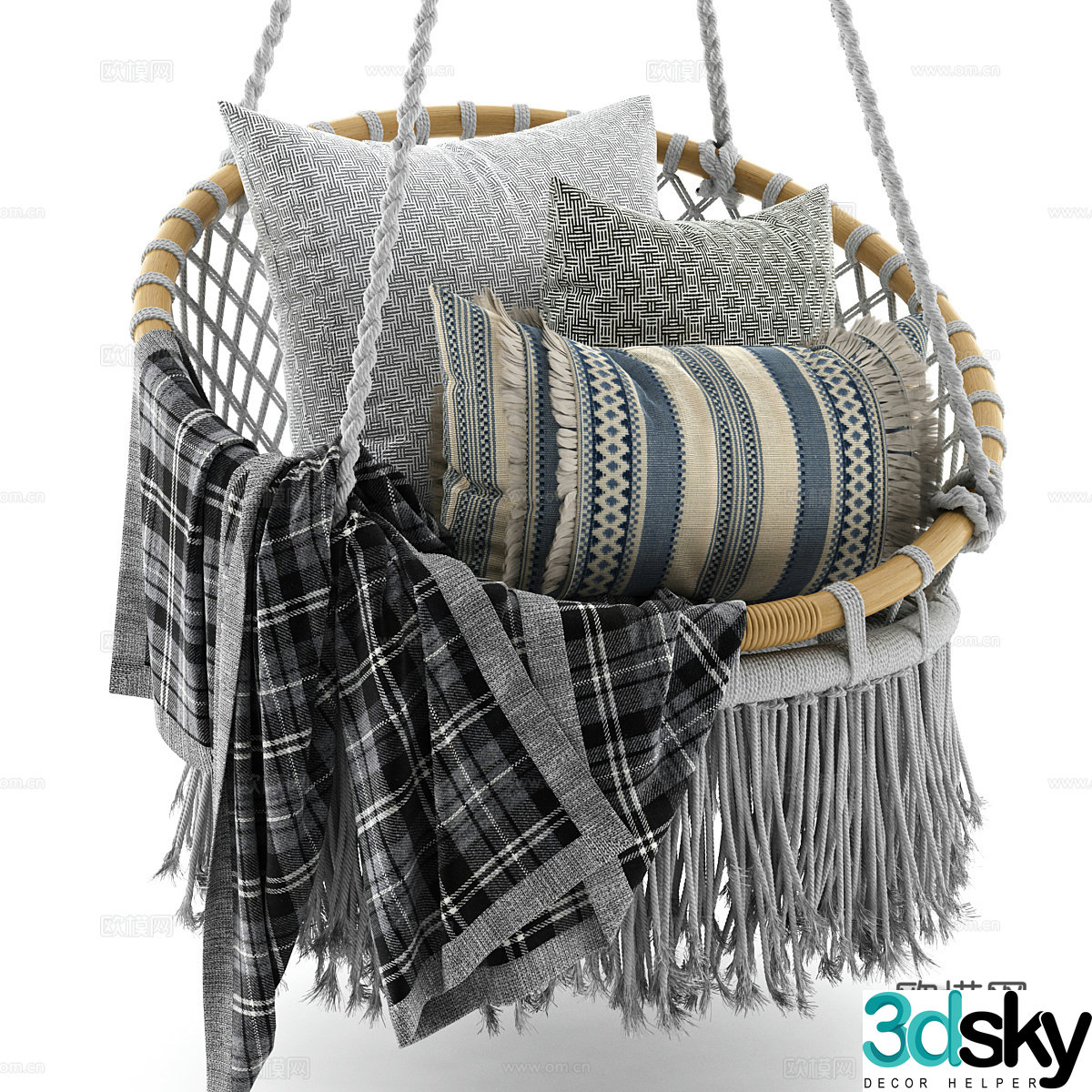 3d model of hanging chair