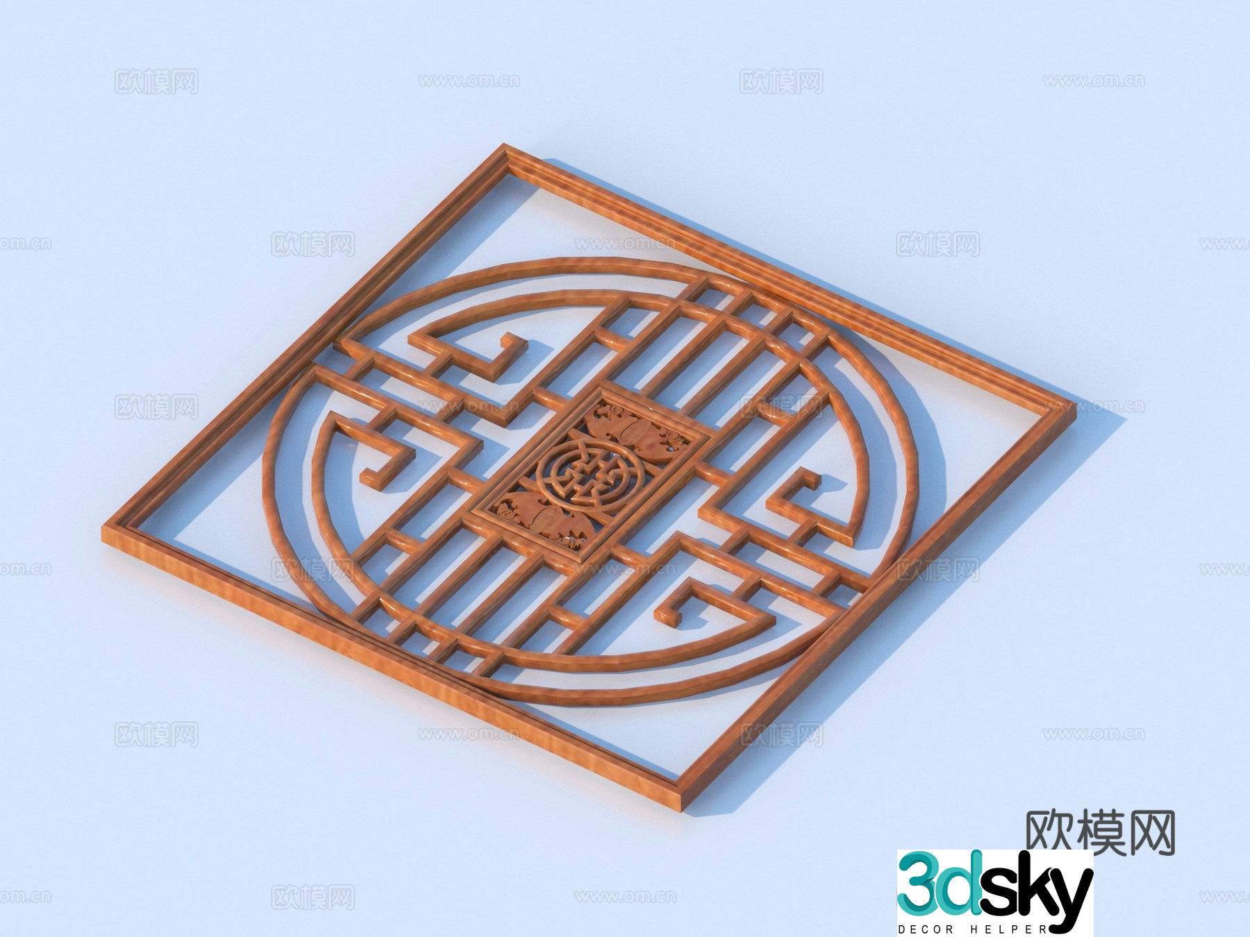 Carving window Grating window Hollow window Relief Wood carving 3D model