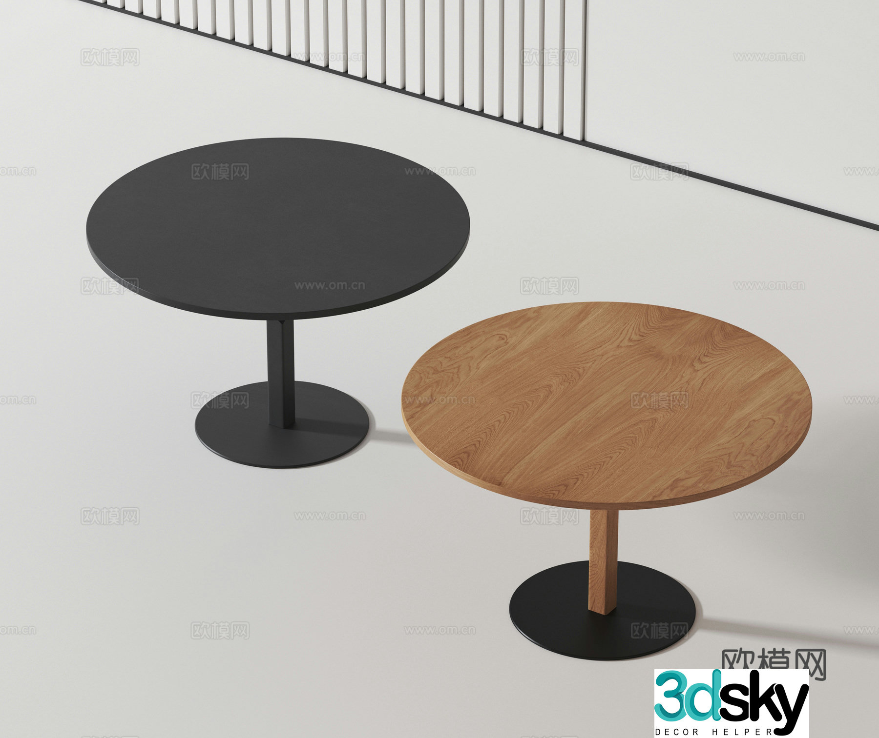 Modern dining table 3d model