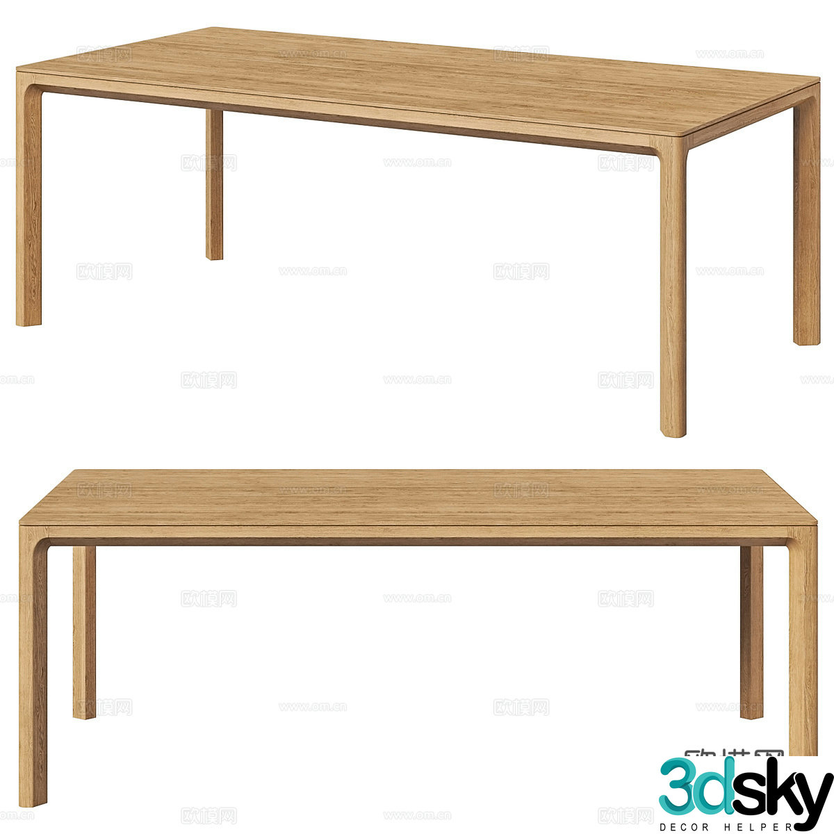 Modern Restoration Hardware Padua Dining Table 3D Model