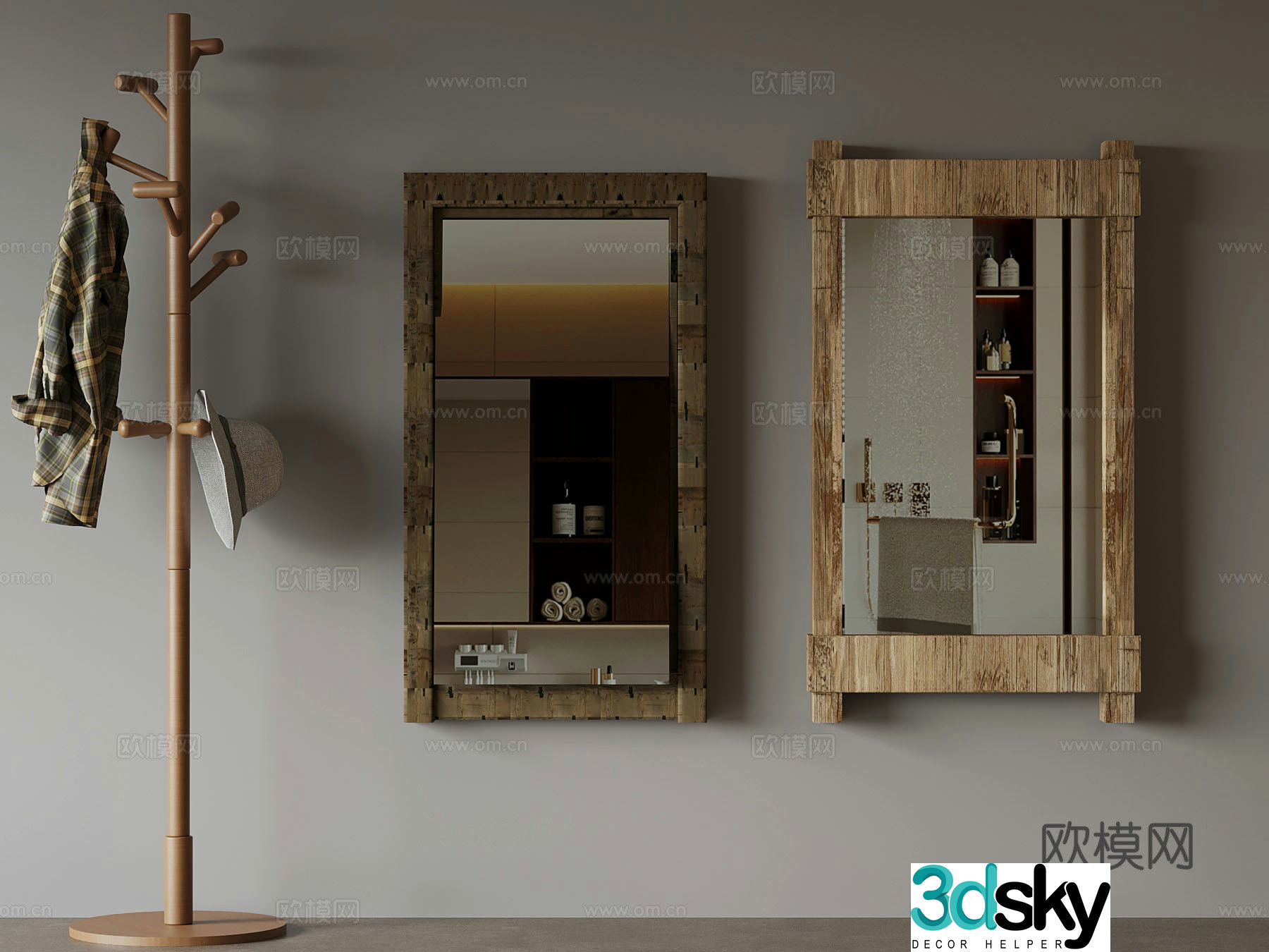 The Mirror of the Miracle Mirror of the Clothes Hanger 3D Model