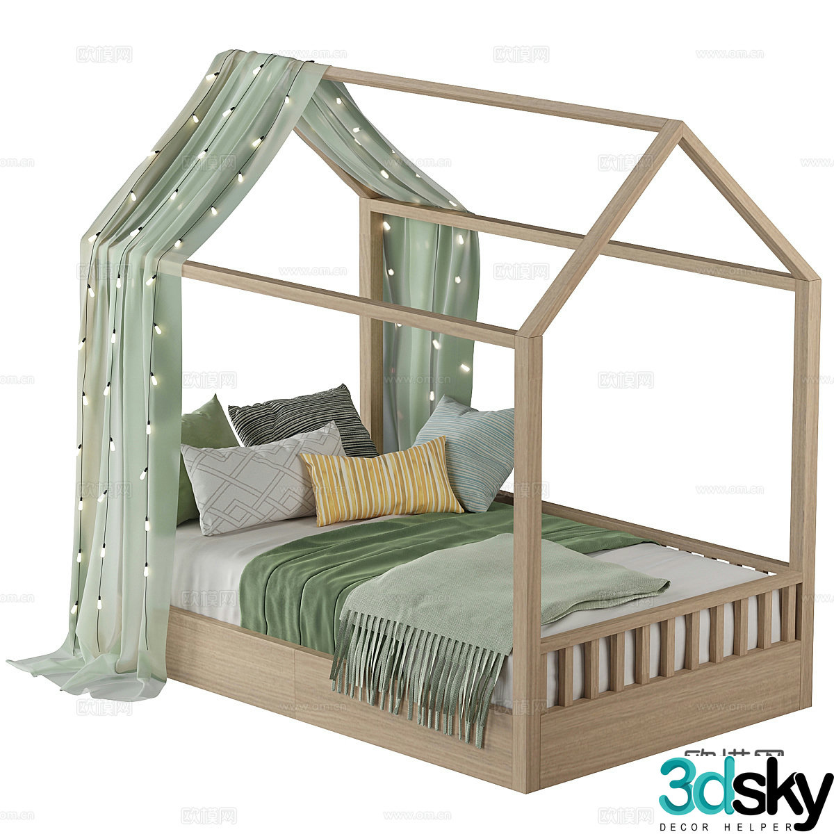 Modern children’s bed 3d model