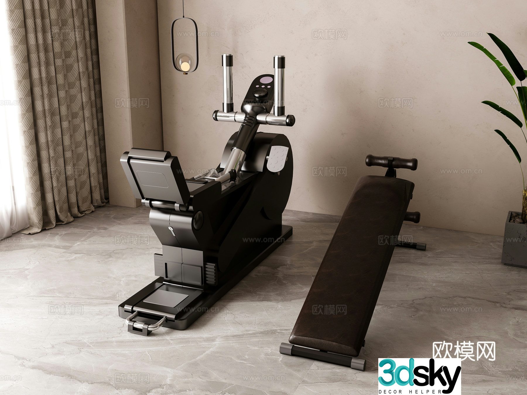 Modern sports equipment 3d model