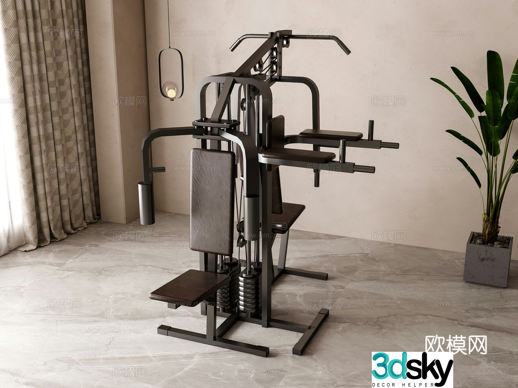Modern sports equipment 3d model