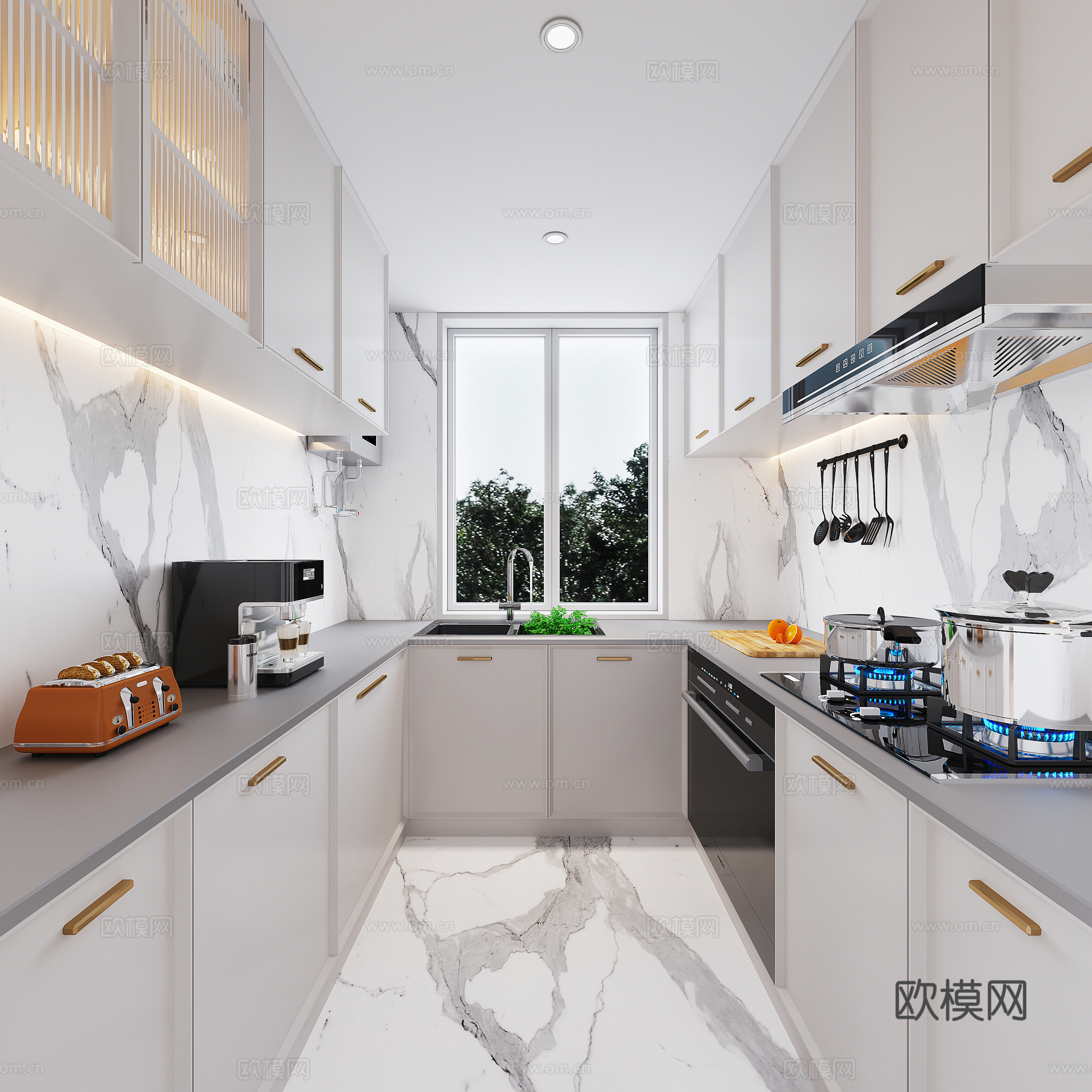 Modern kitchen 3d model
