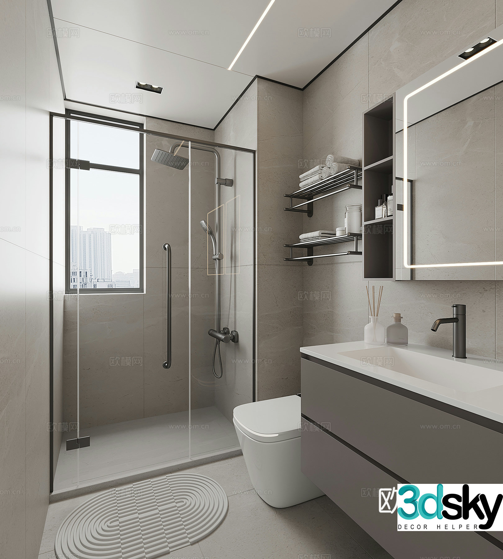 Modern bathroom 3d model