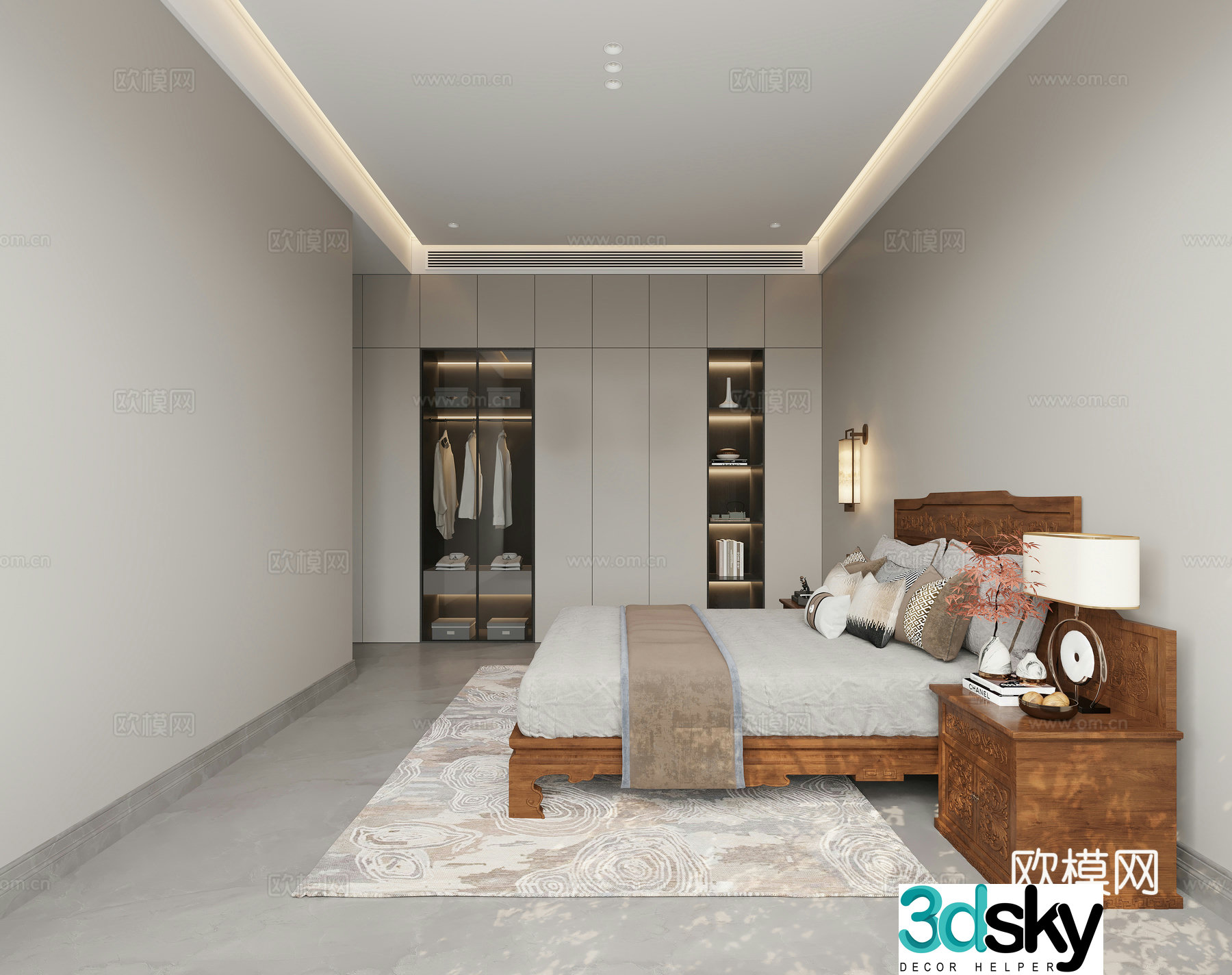 Chinese bedroom 3D model