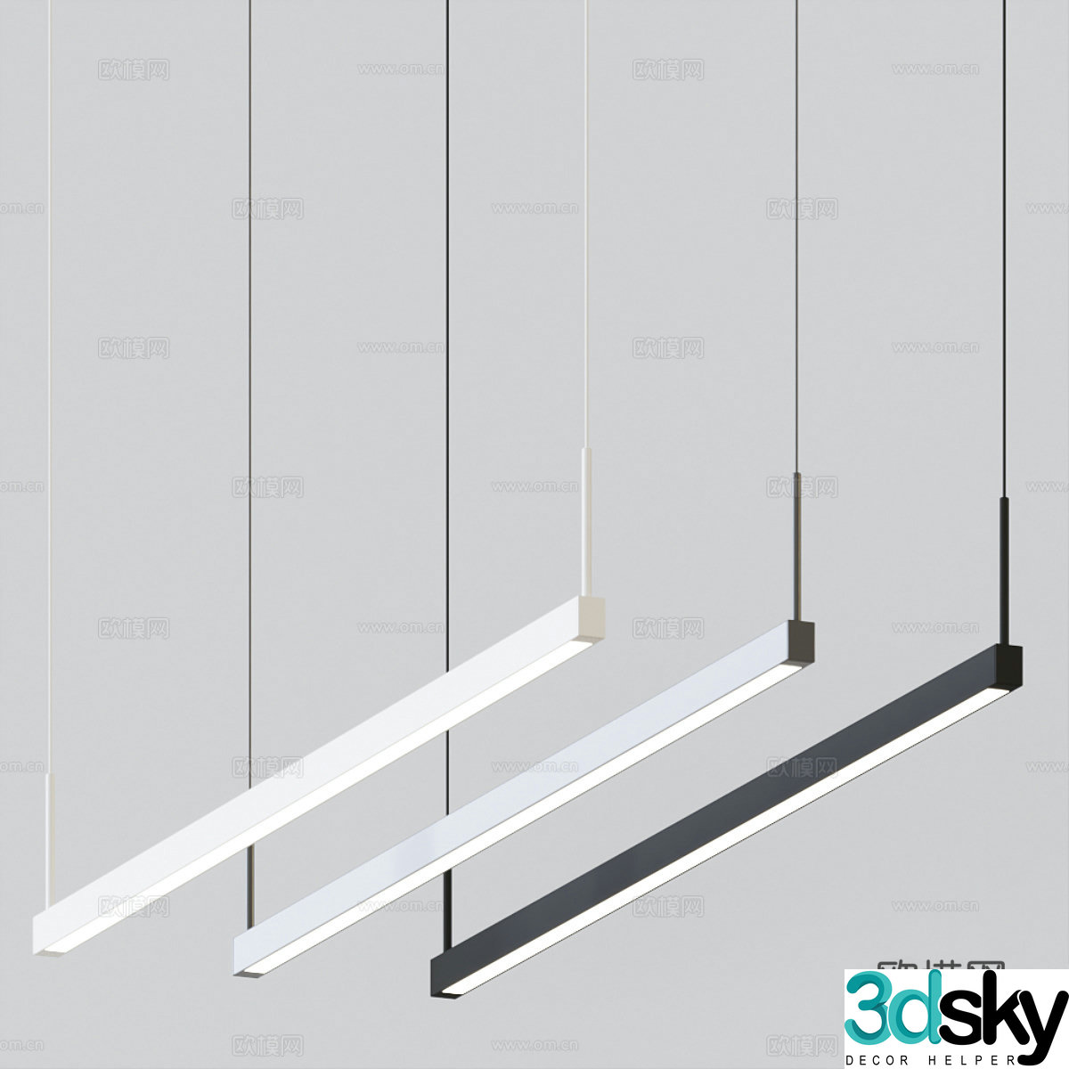 Modern Italian minimalist decorative chandelier 3d model