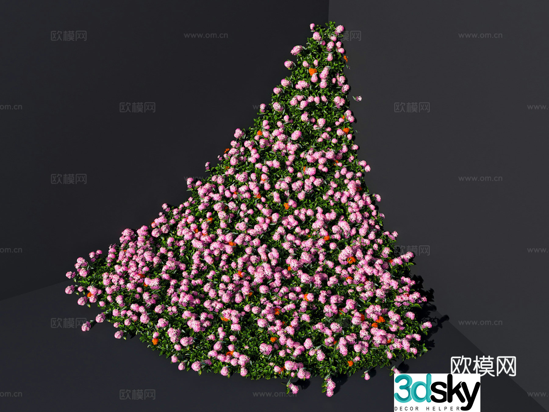 Waterfall flower art Modern flower art Chen Flower sea Wedding flower art Flower waterfall 3D model