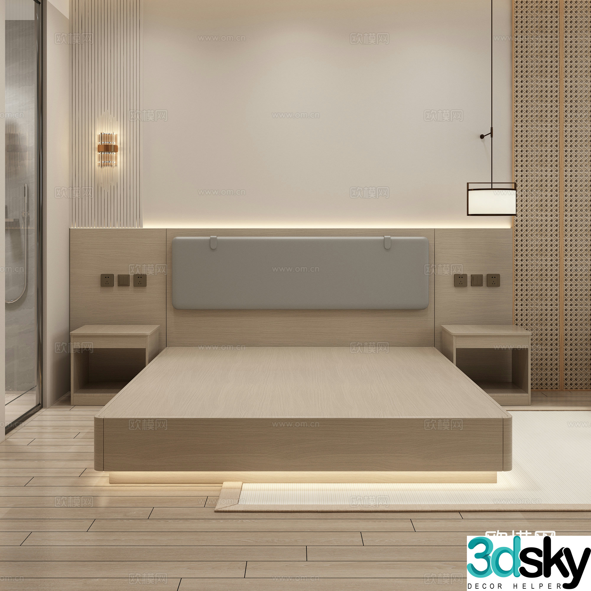 Room Hotel Room King Room Hotel Double Bed Single Room 3D Model