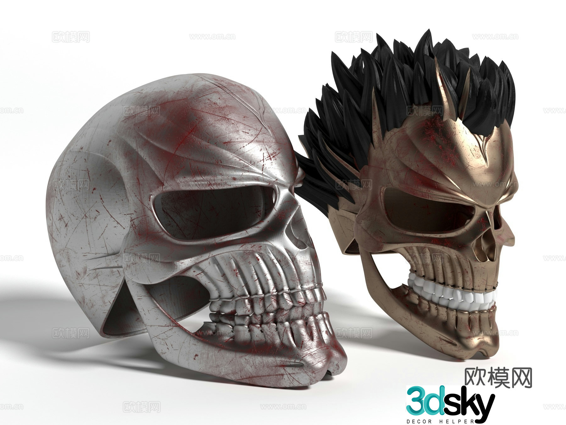 Modern style helmet ornament 3d model