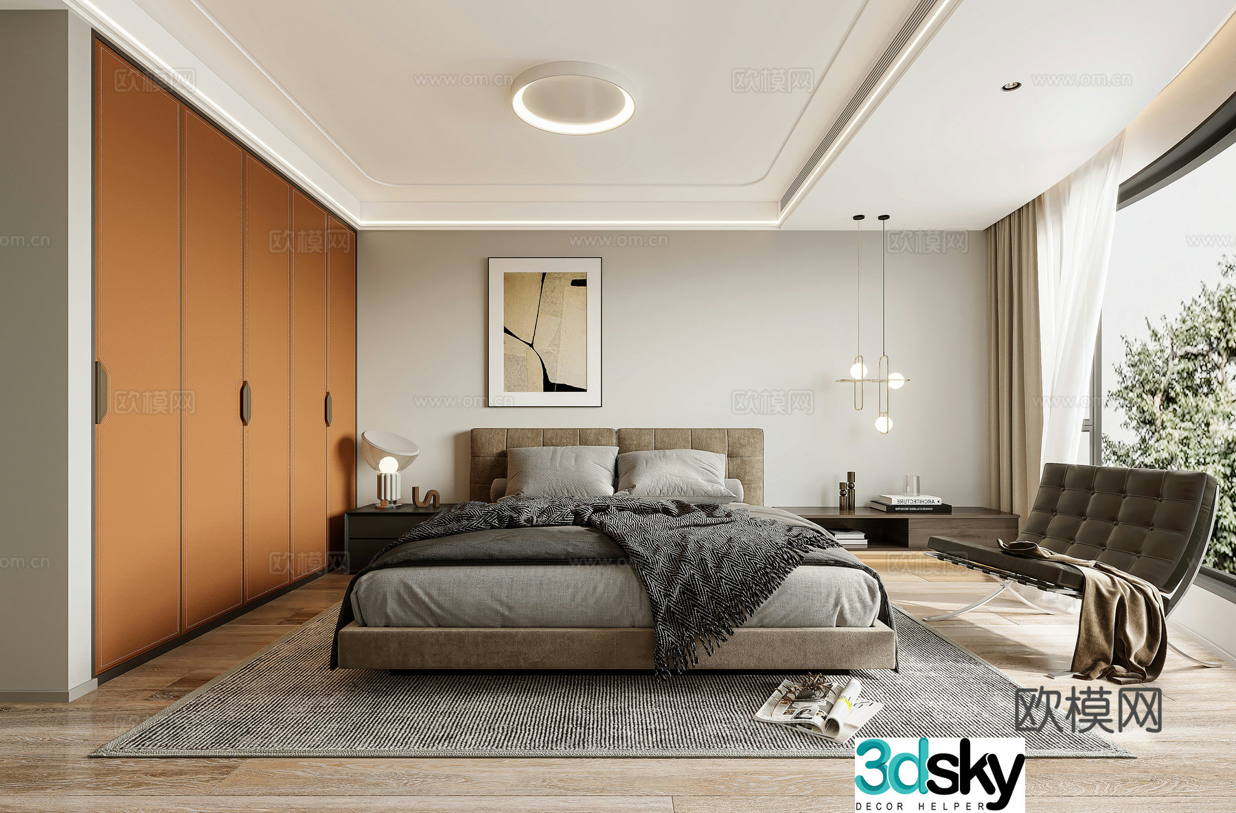 Modern bedroom 3d model