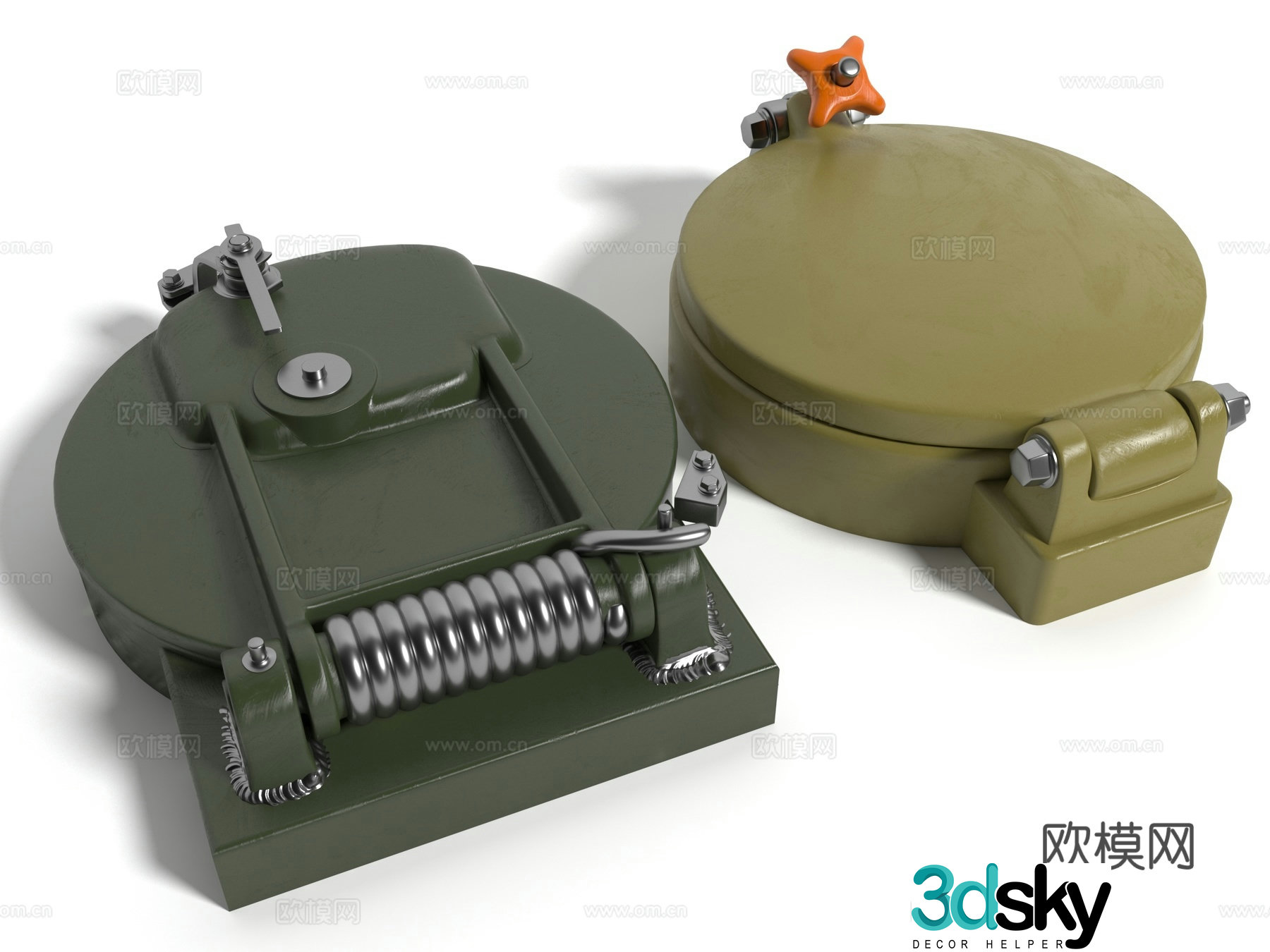 Modern style valve 3d model