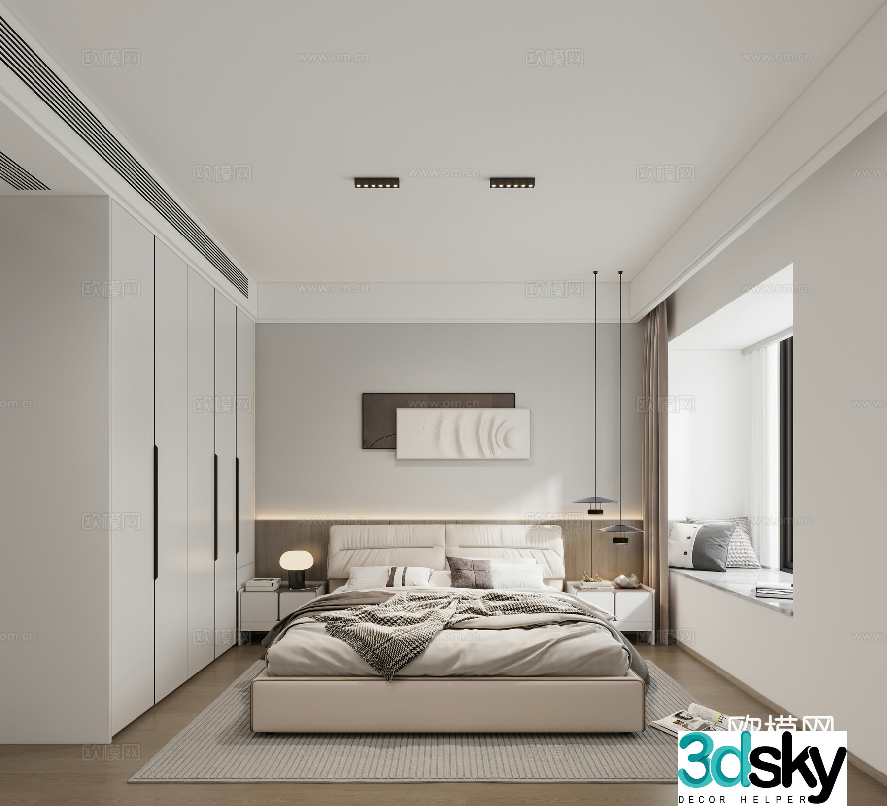 Modern bedroom 3d model