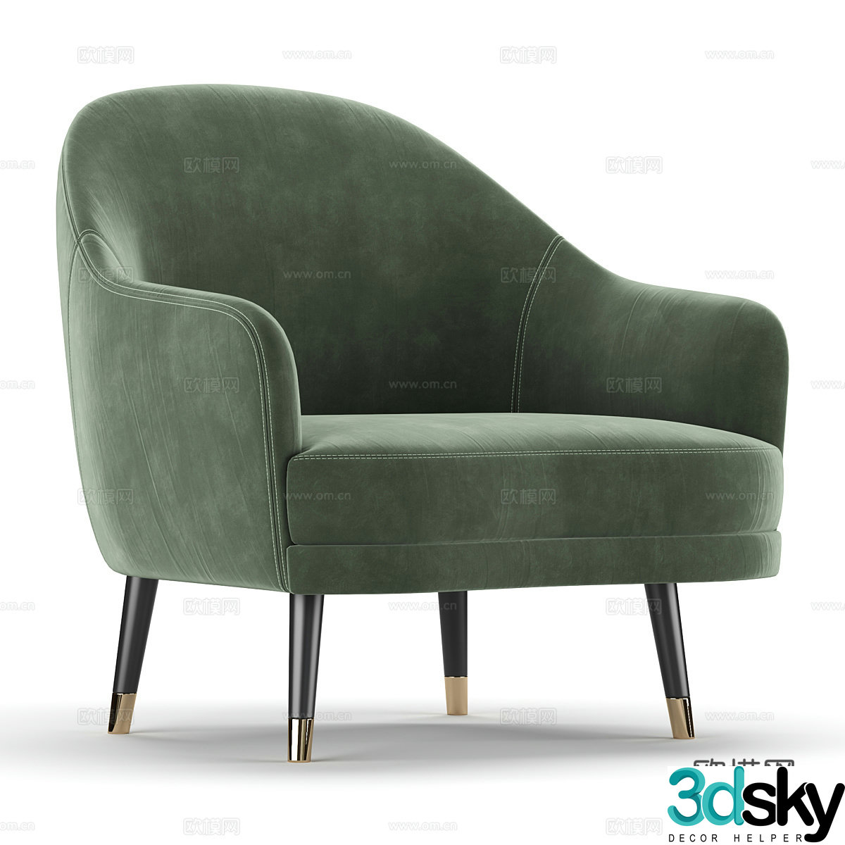 Modern light luxury sofa chair 3d model