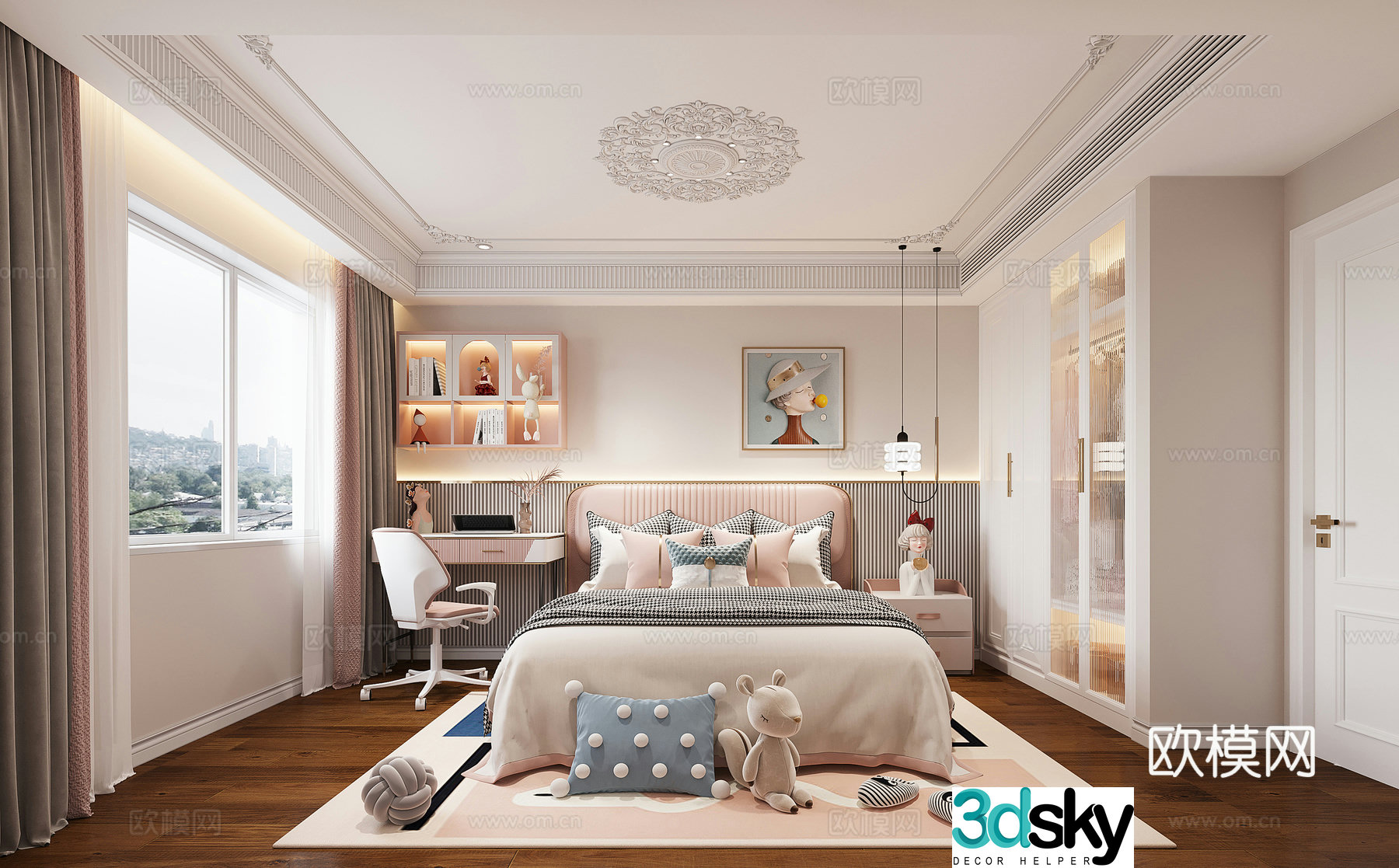 French children’s room 3d model