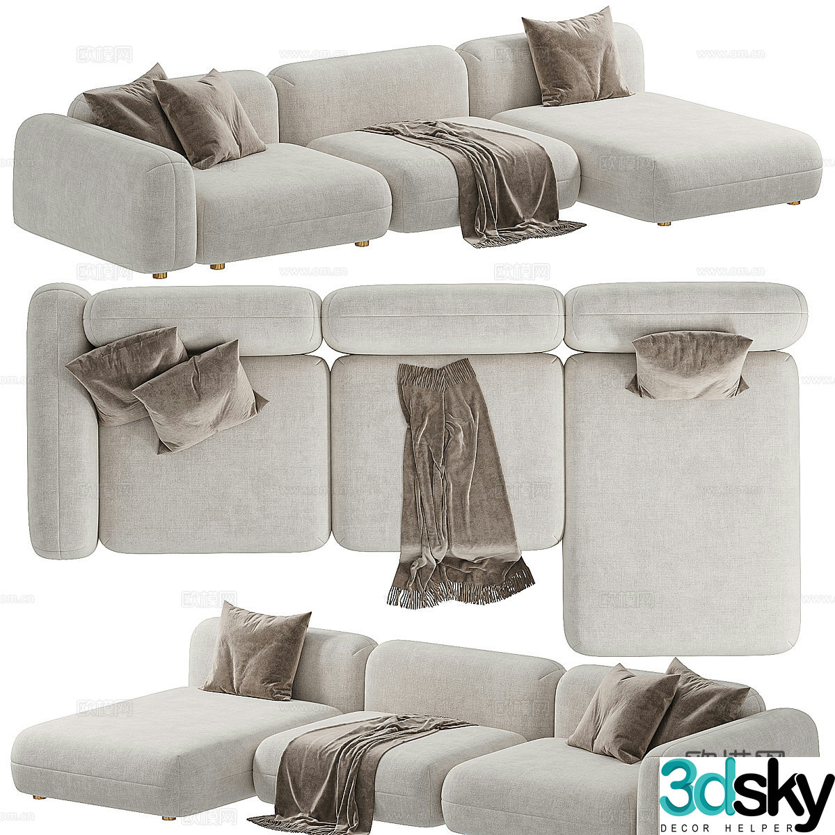 Multiplayer sofa 3d model