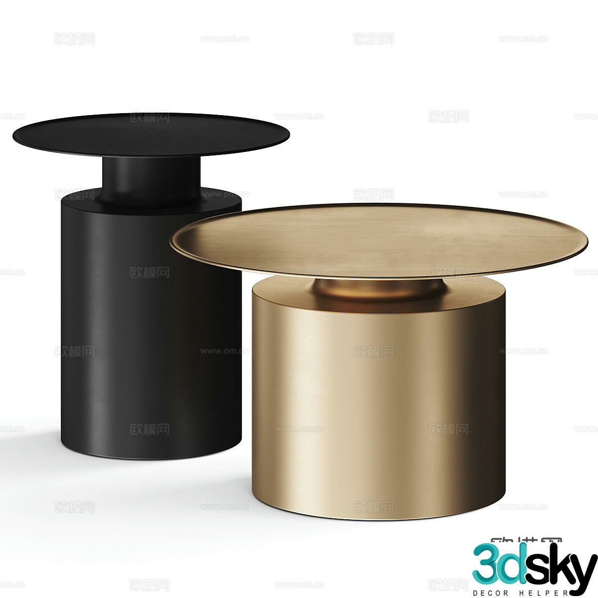 Light luxury Urban Mood Fogs coffee table 3D model