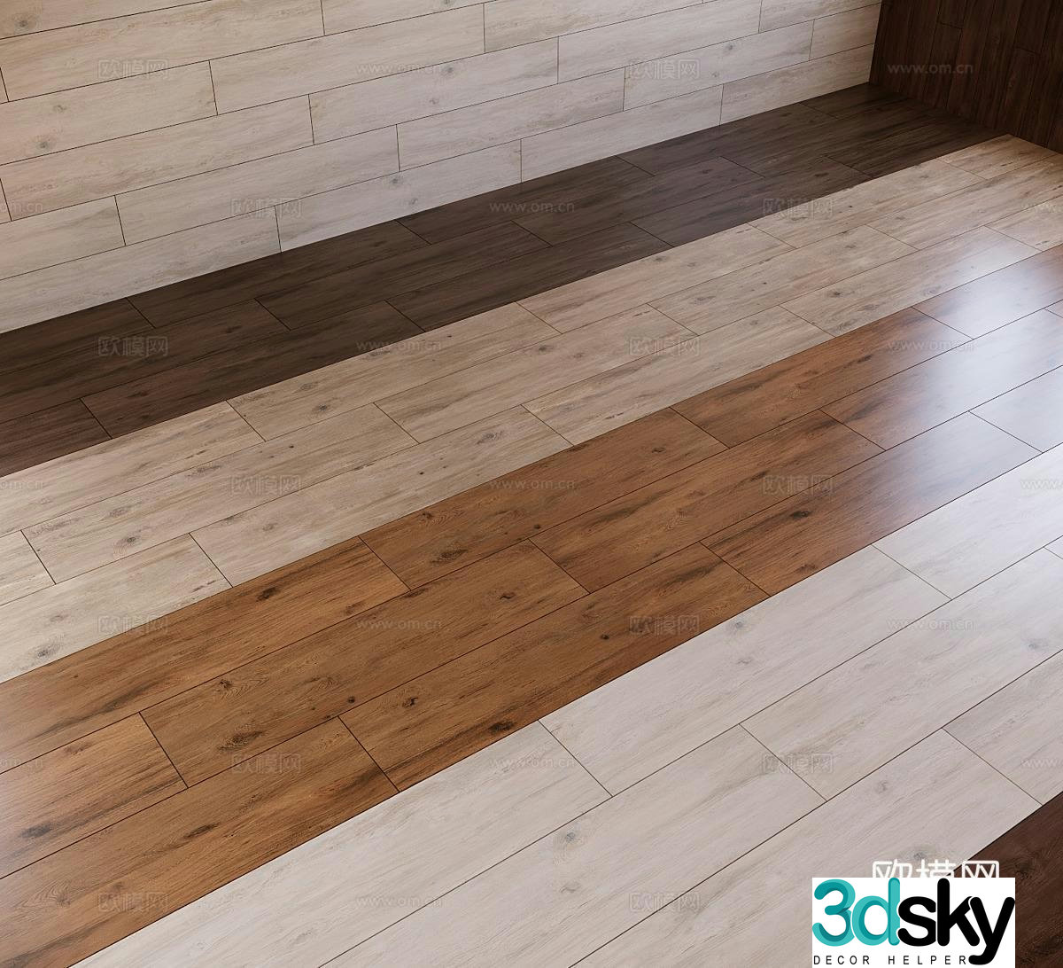 Foreign wooden floor material Wood floor Oak wood floor Floor 3d model
