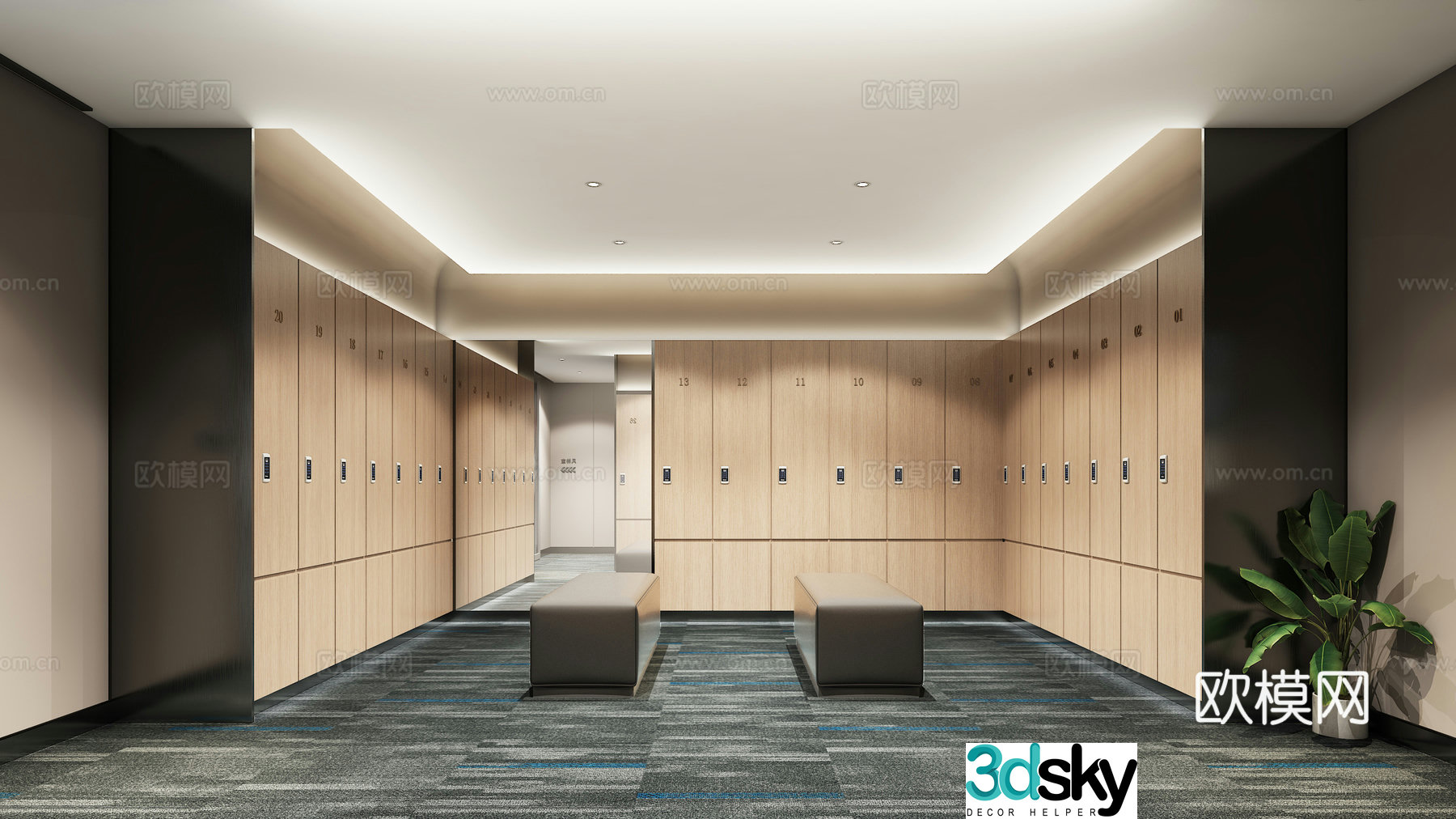 Factory dressing area 3D model