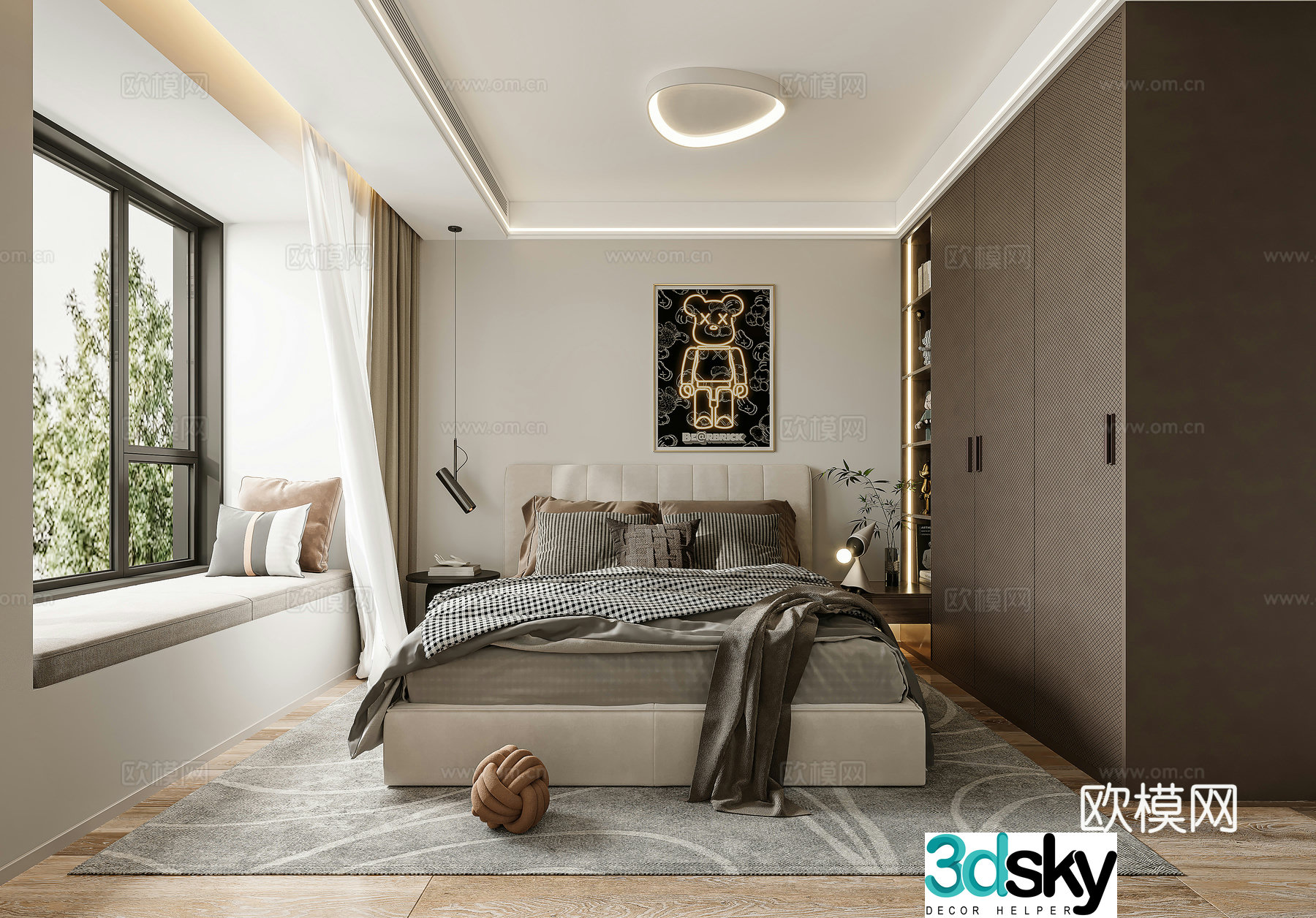 Modern bedroom 3d model
