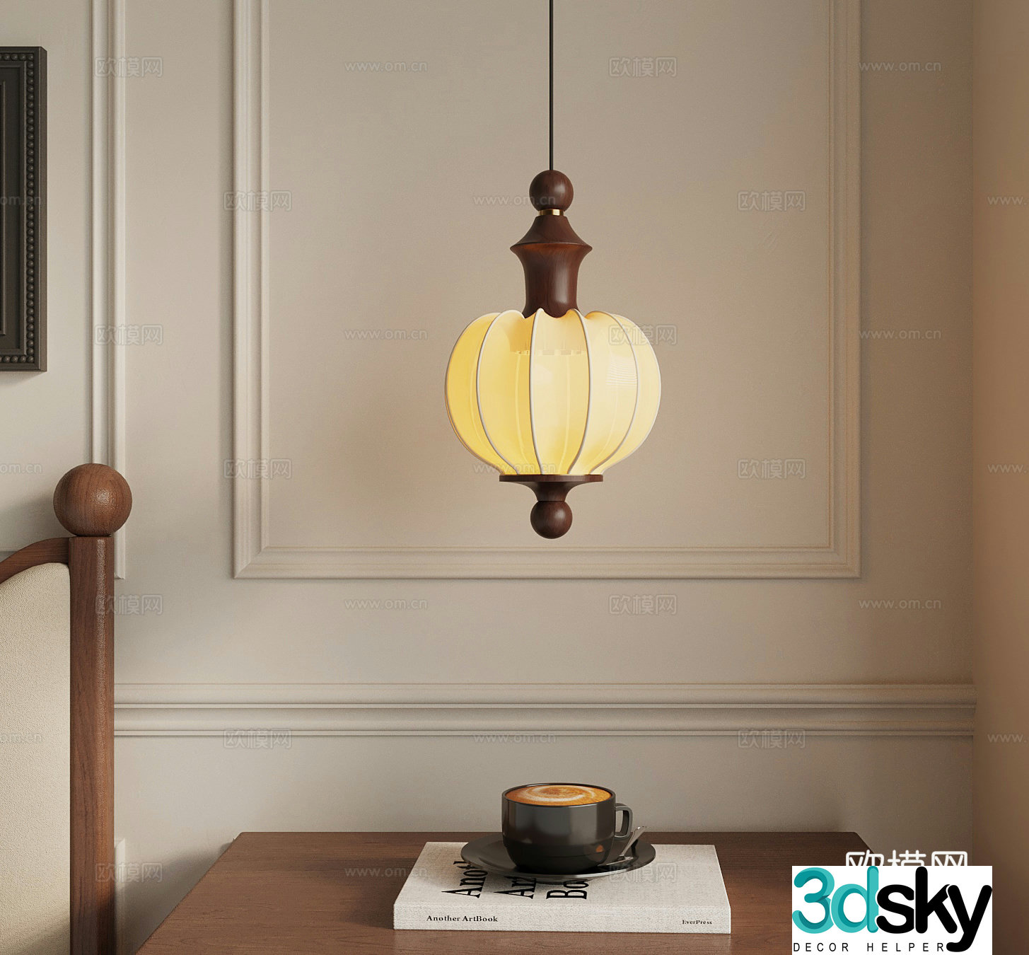 French medieval style chandelier small chandelier coffee 3d model