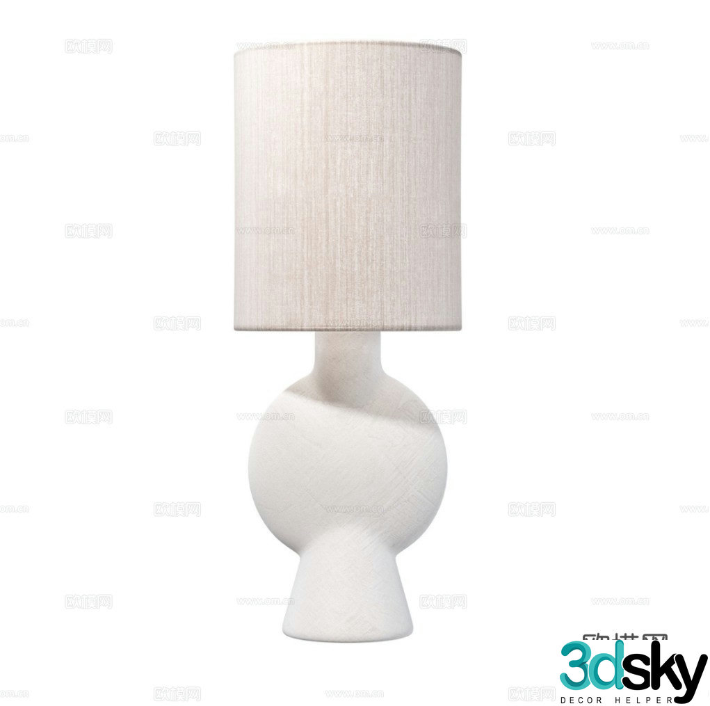 New Chinese style Wasabi decorative desk lamp 3D model