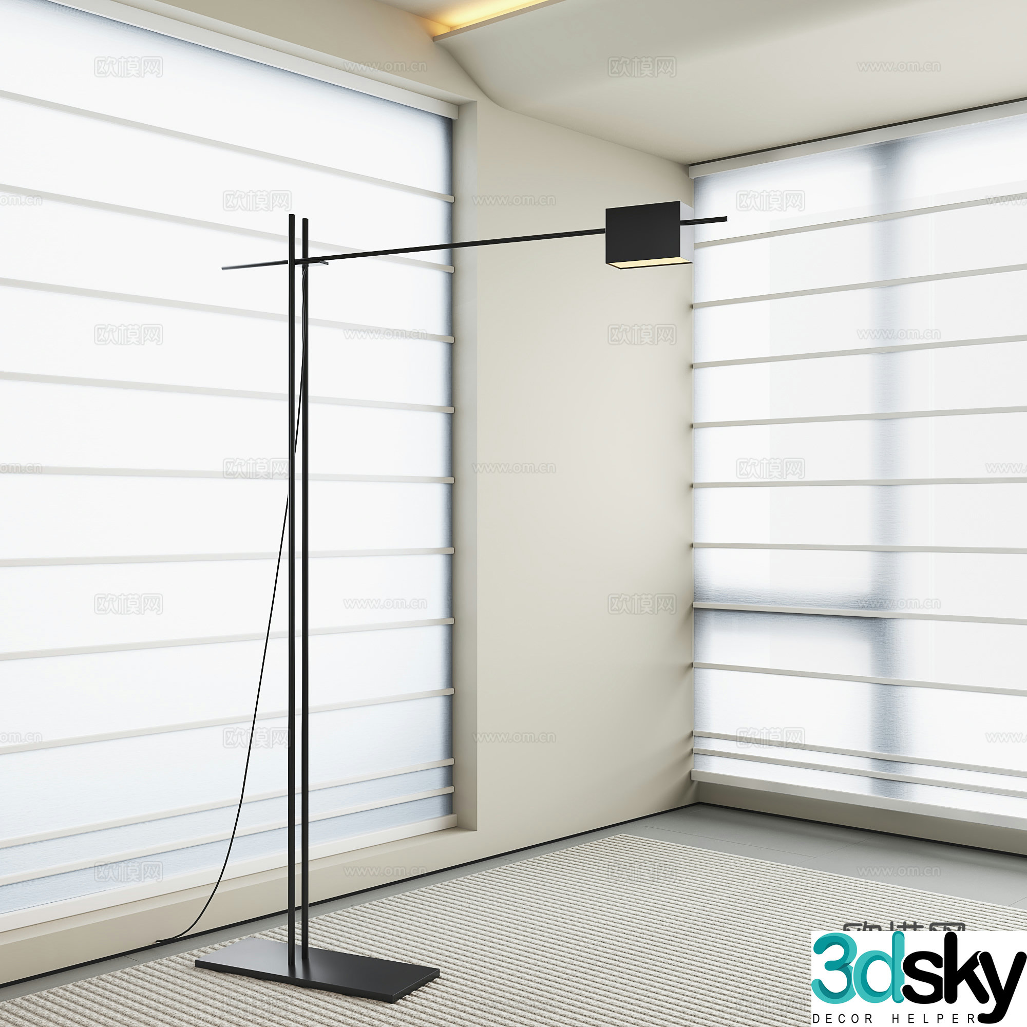 Modern minimalist floor lamp 3d model