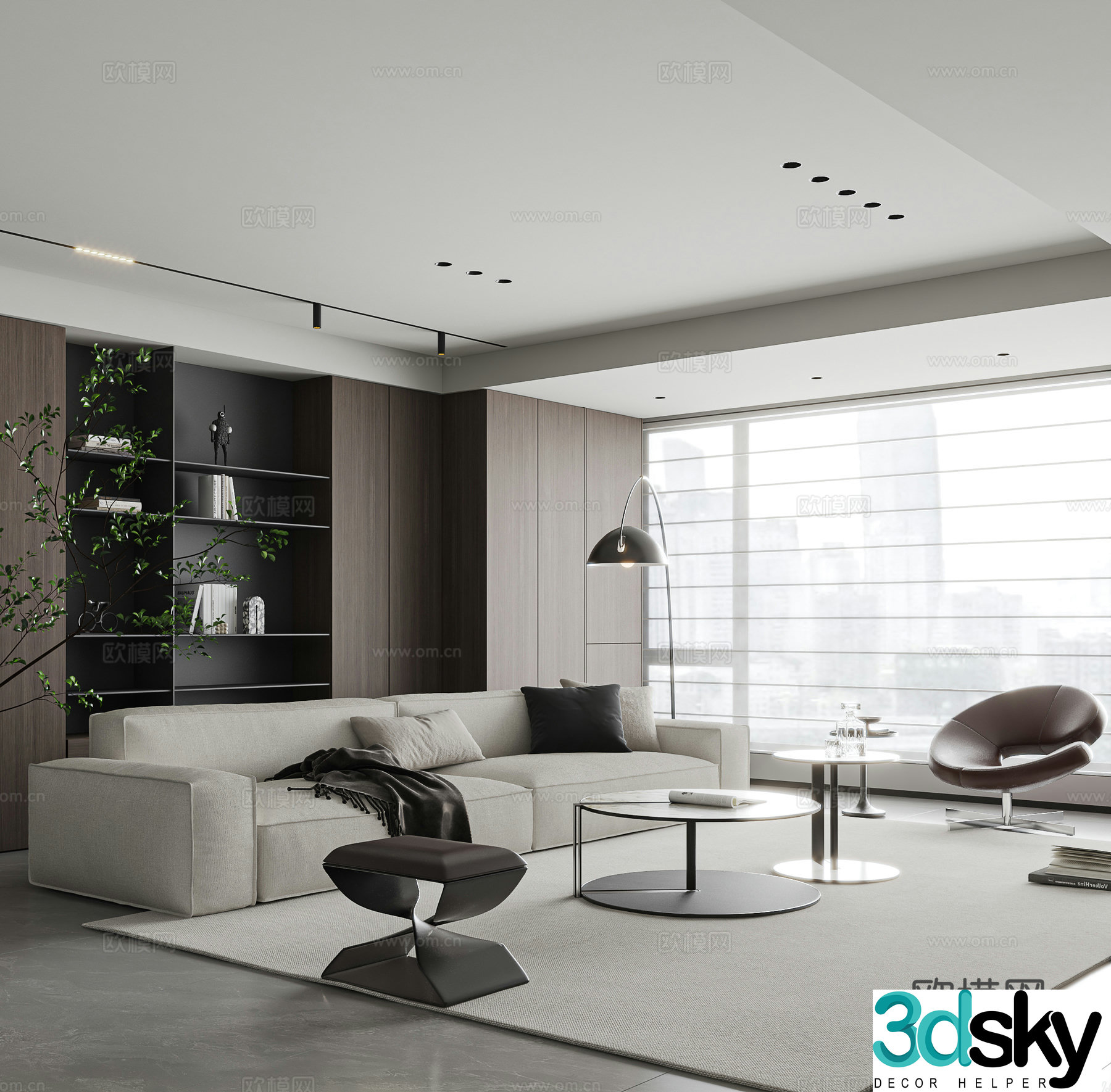 Modern living room Modern sofa combination 3d model