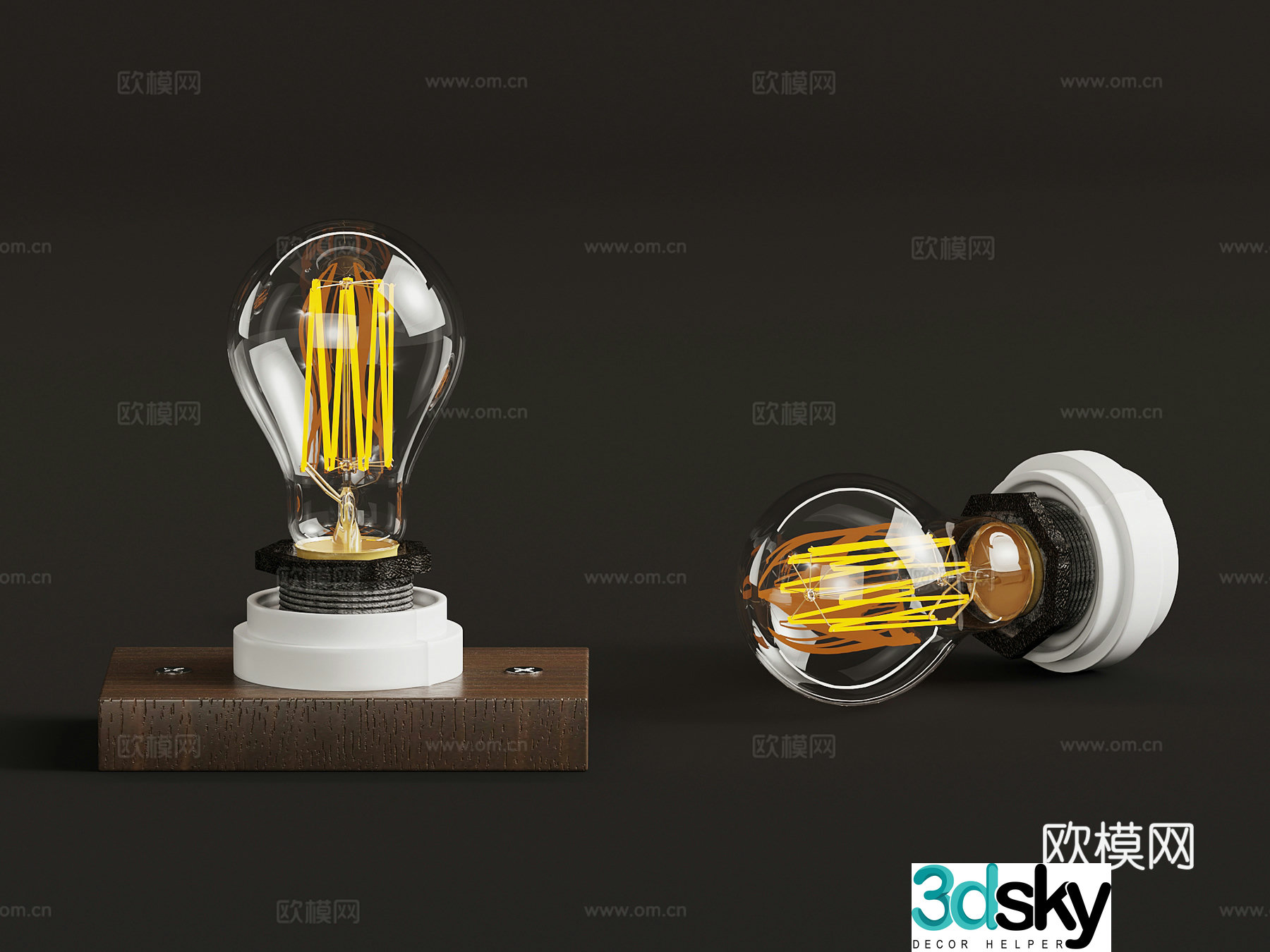 Light bulb modern light bulb 3d model
