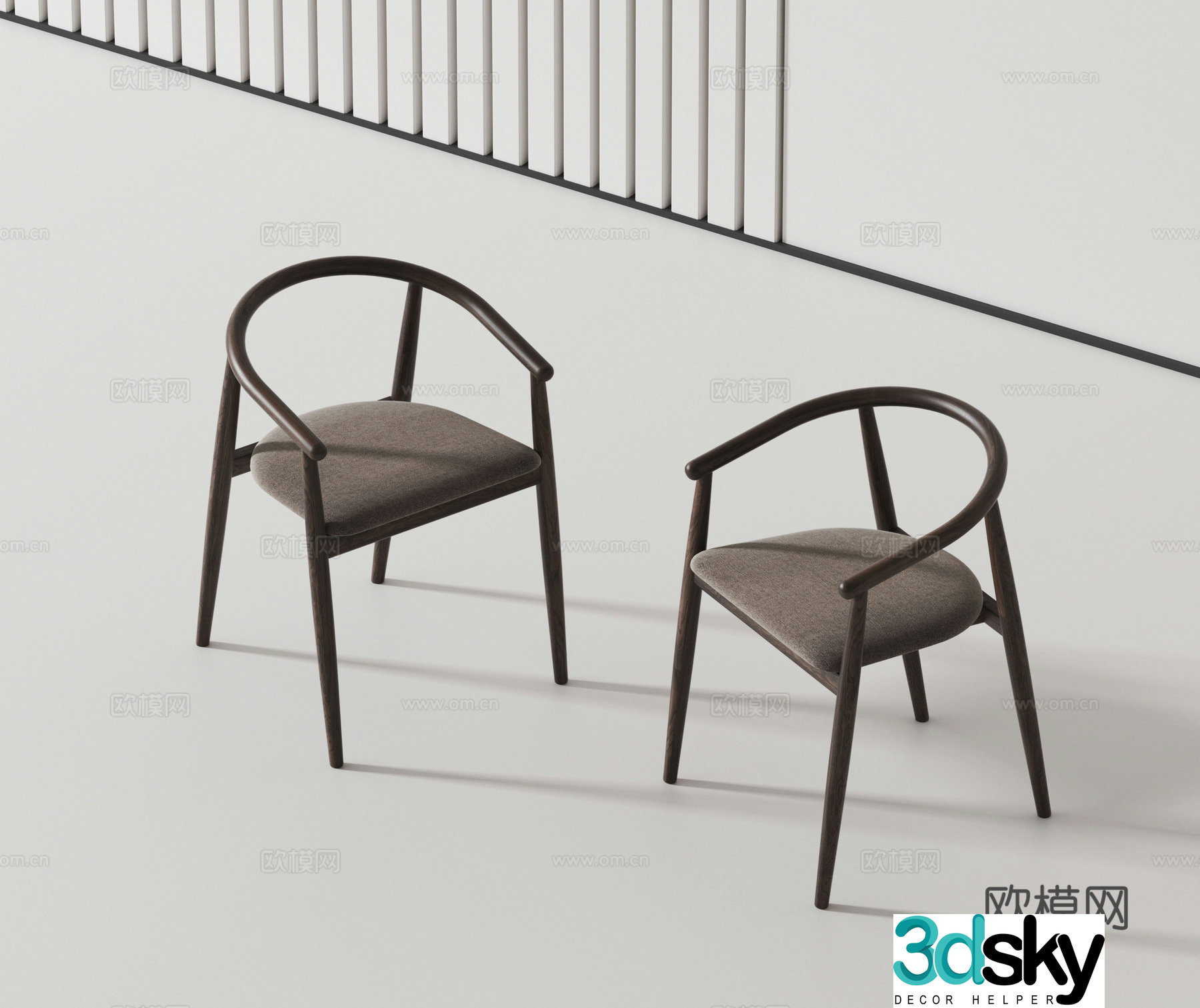 Modern single chair 3d model